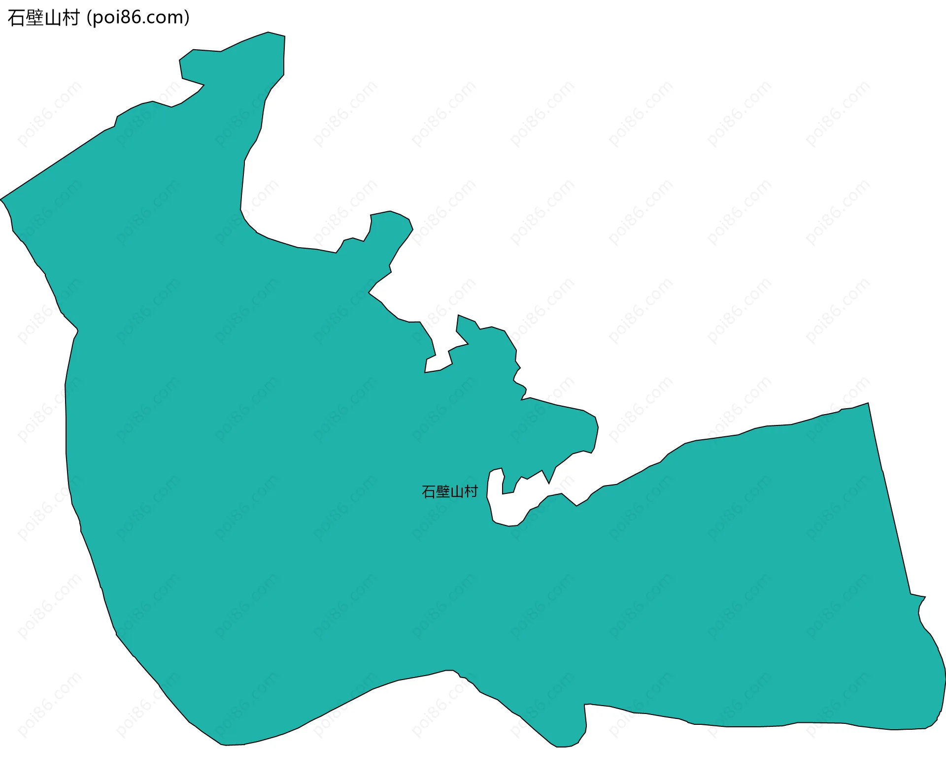 石壁山村边界地图