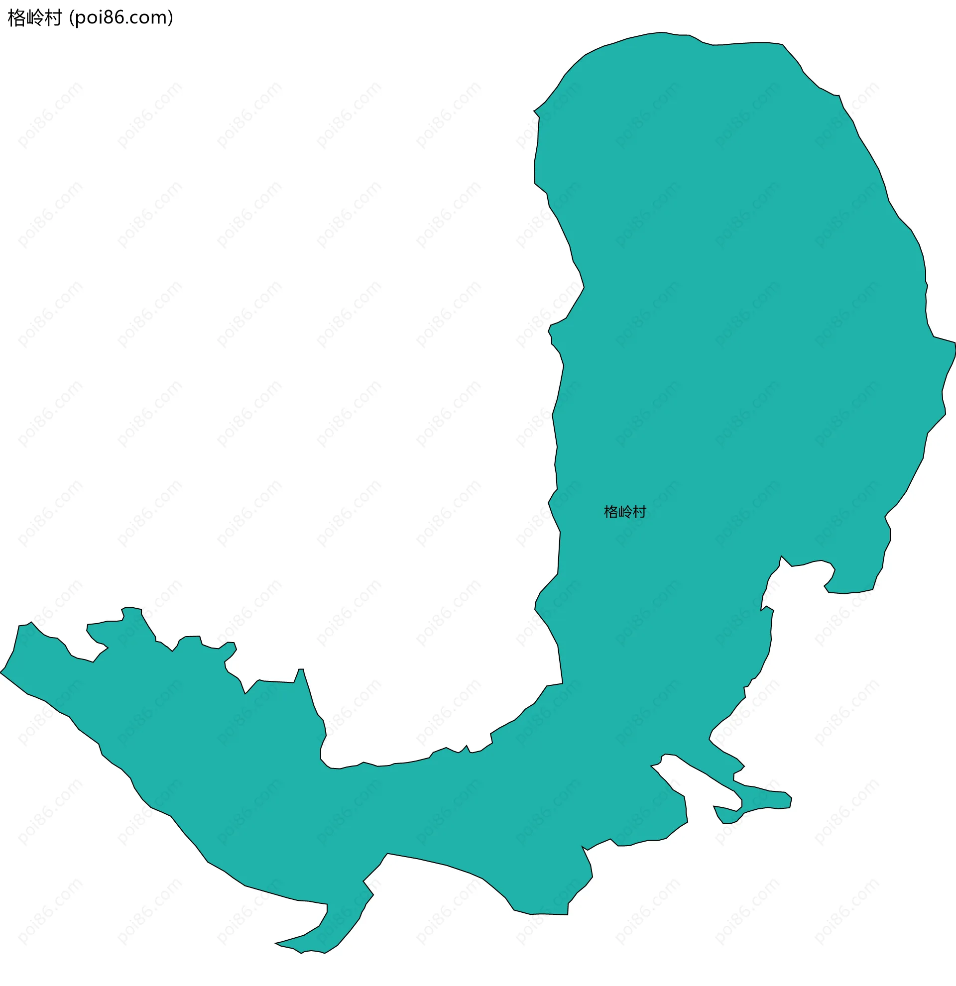 格岭村边界地图