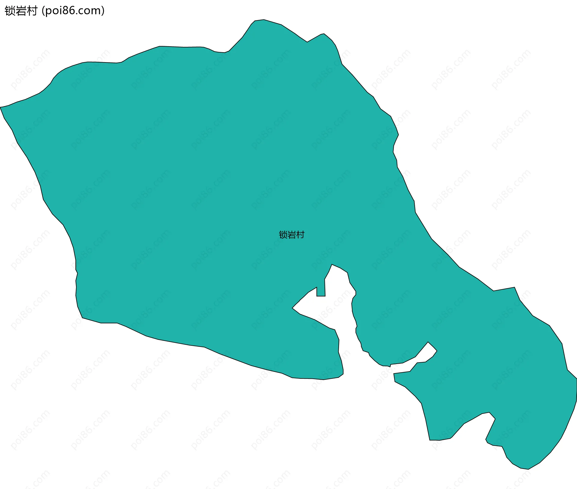 锁岩村边界地图