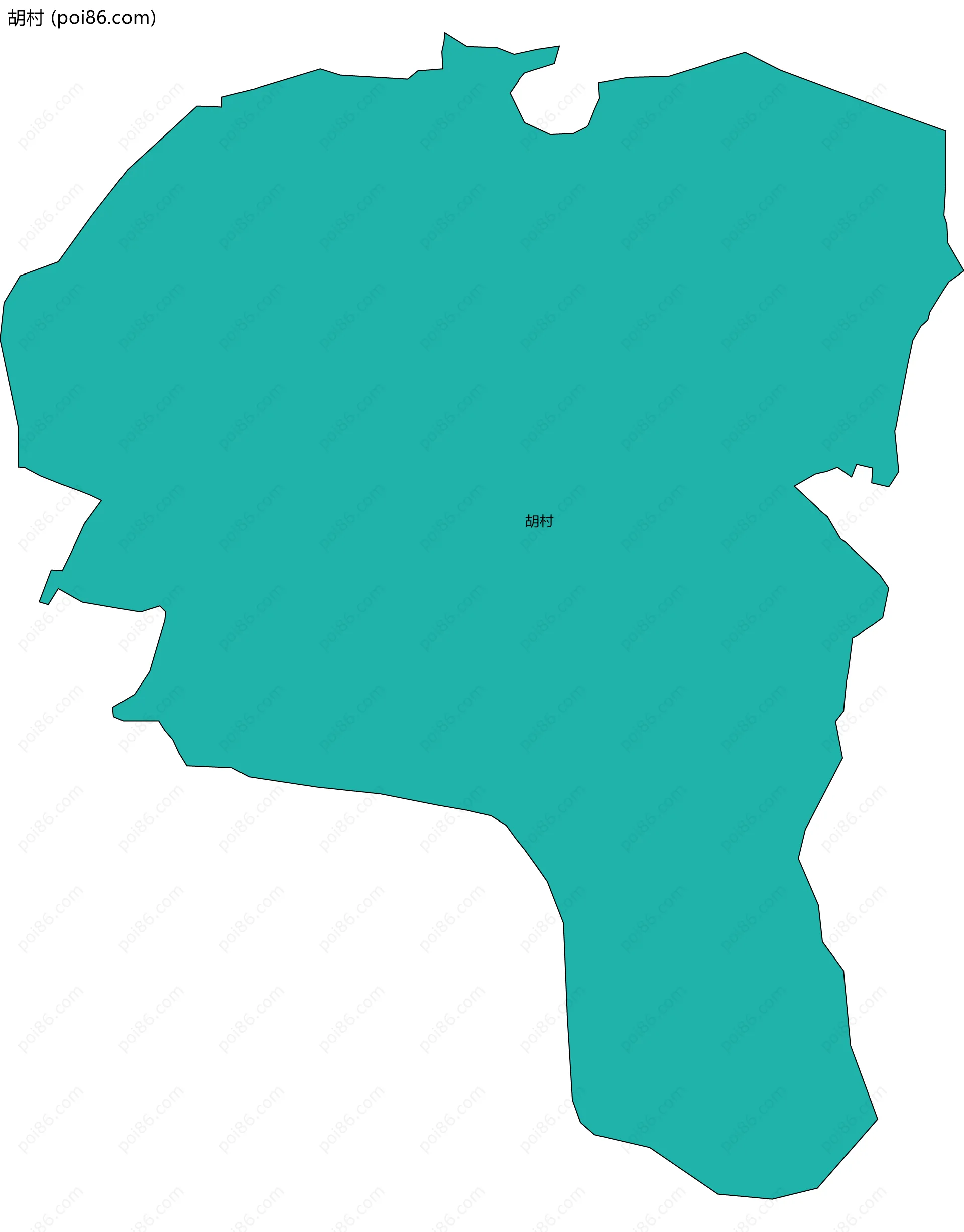 胡村边界地图