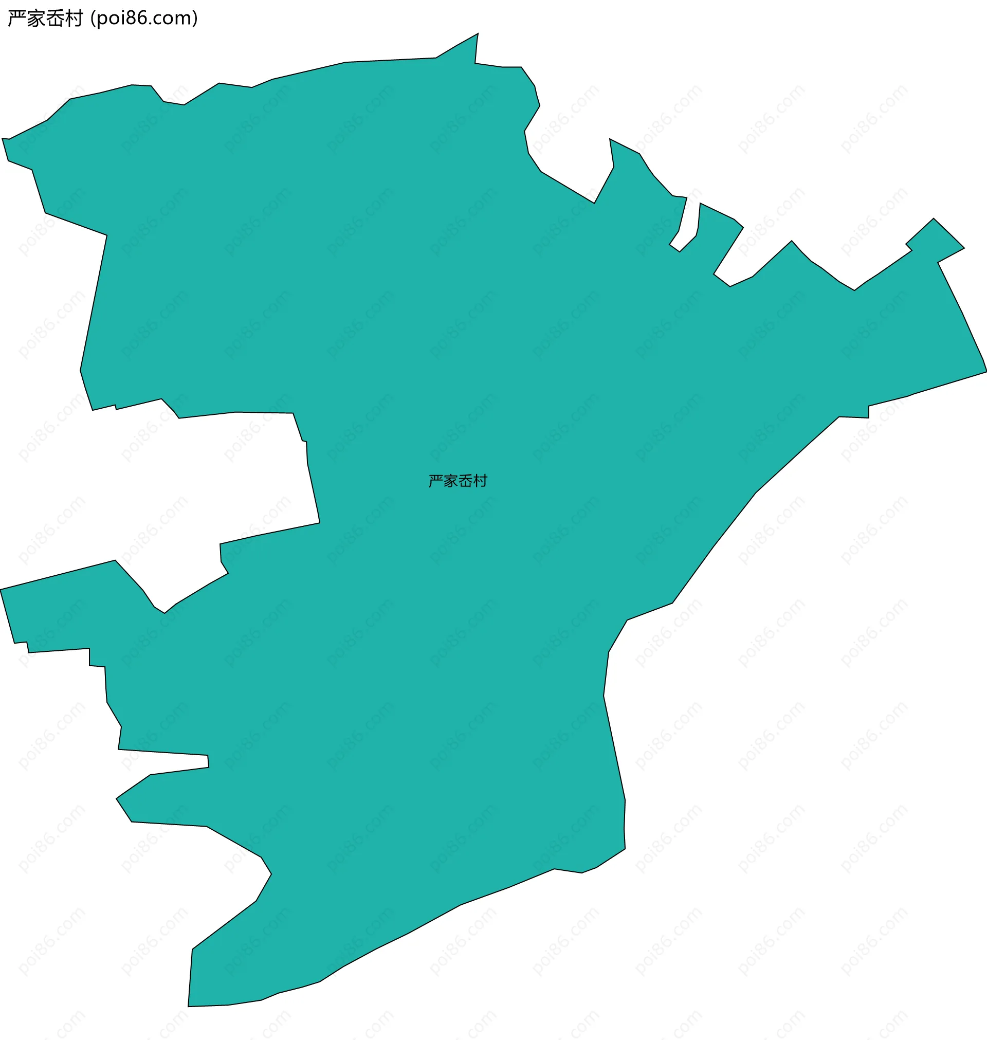 严家岙村边界地图