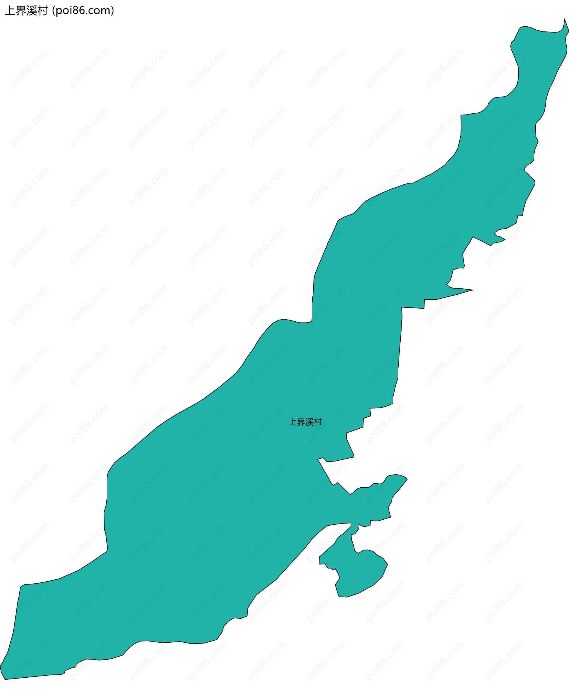 上界溪村边界地图