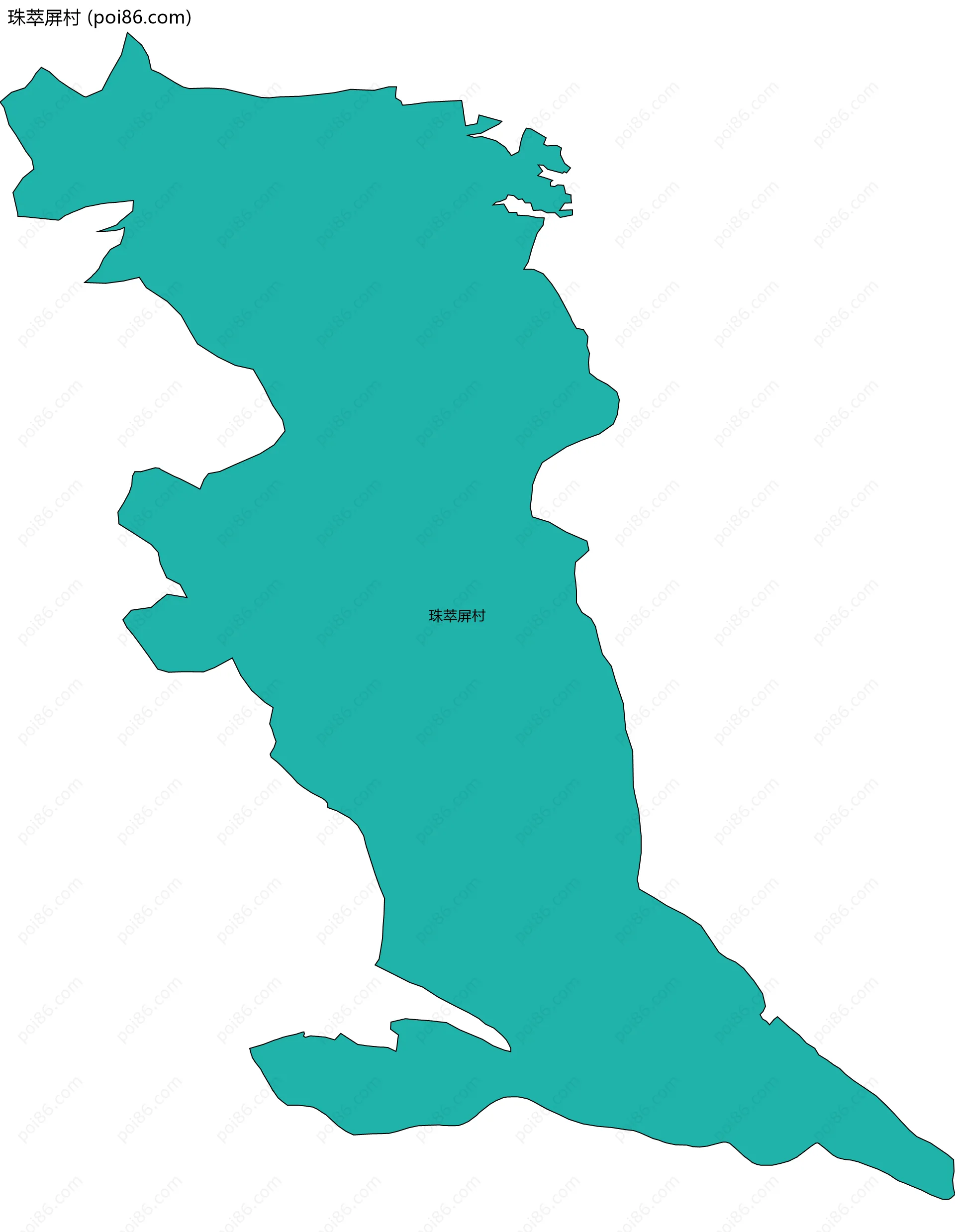 珠萃屏村边界地图