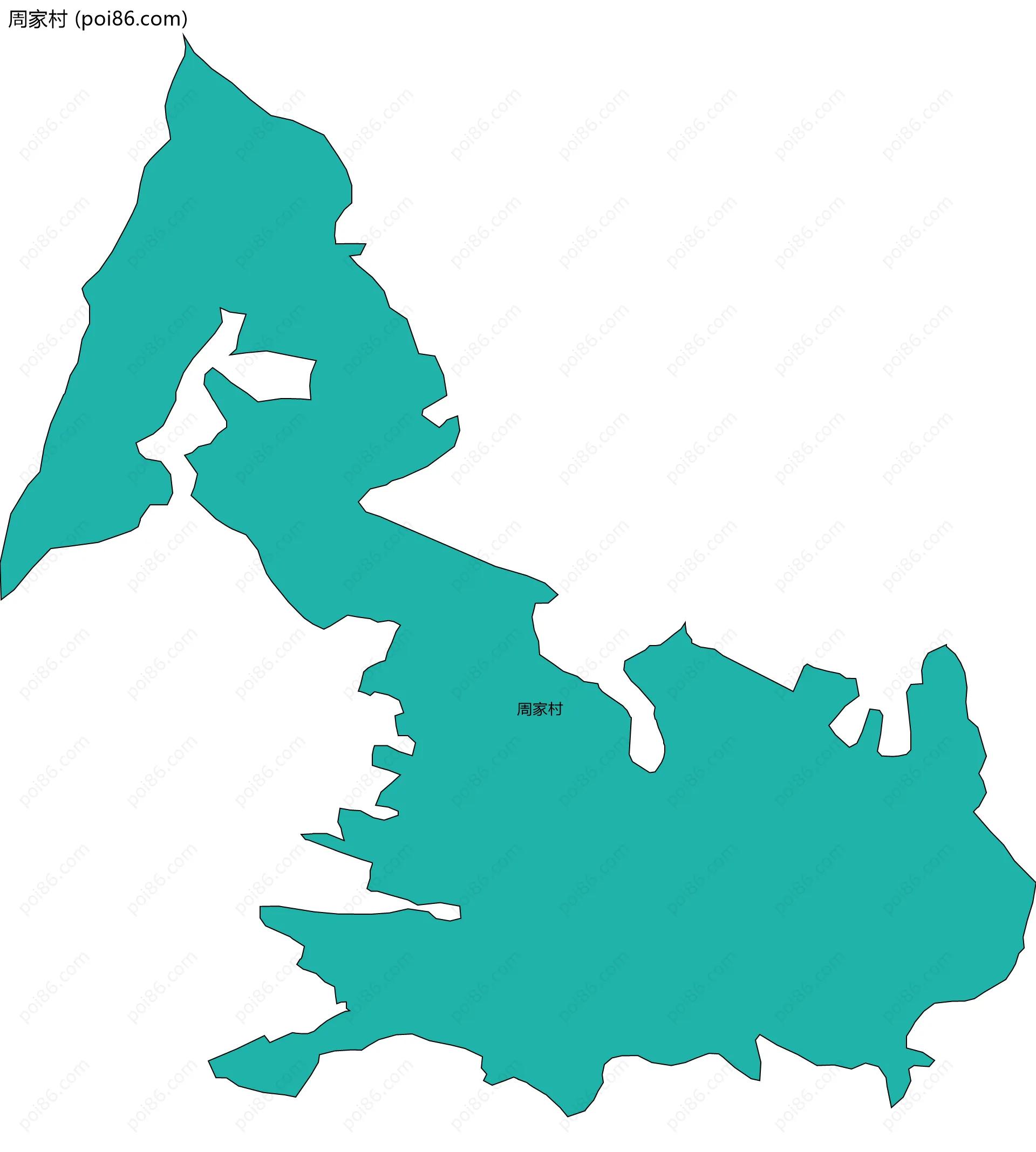 周家村边界地图