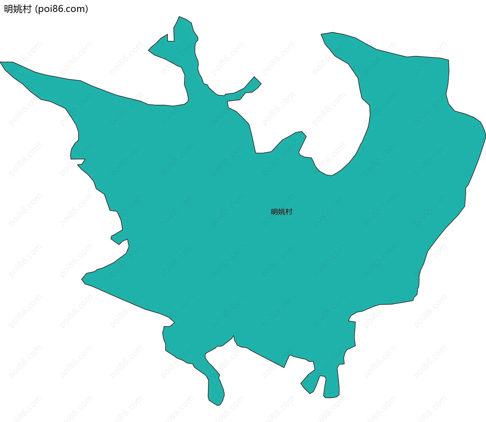 明姚村边界地图