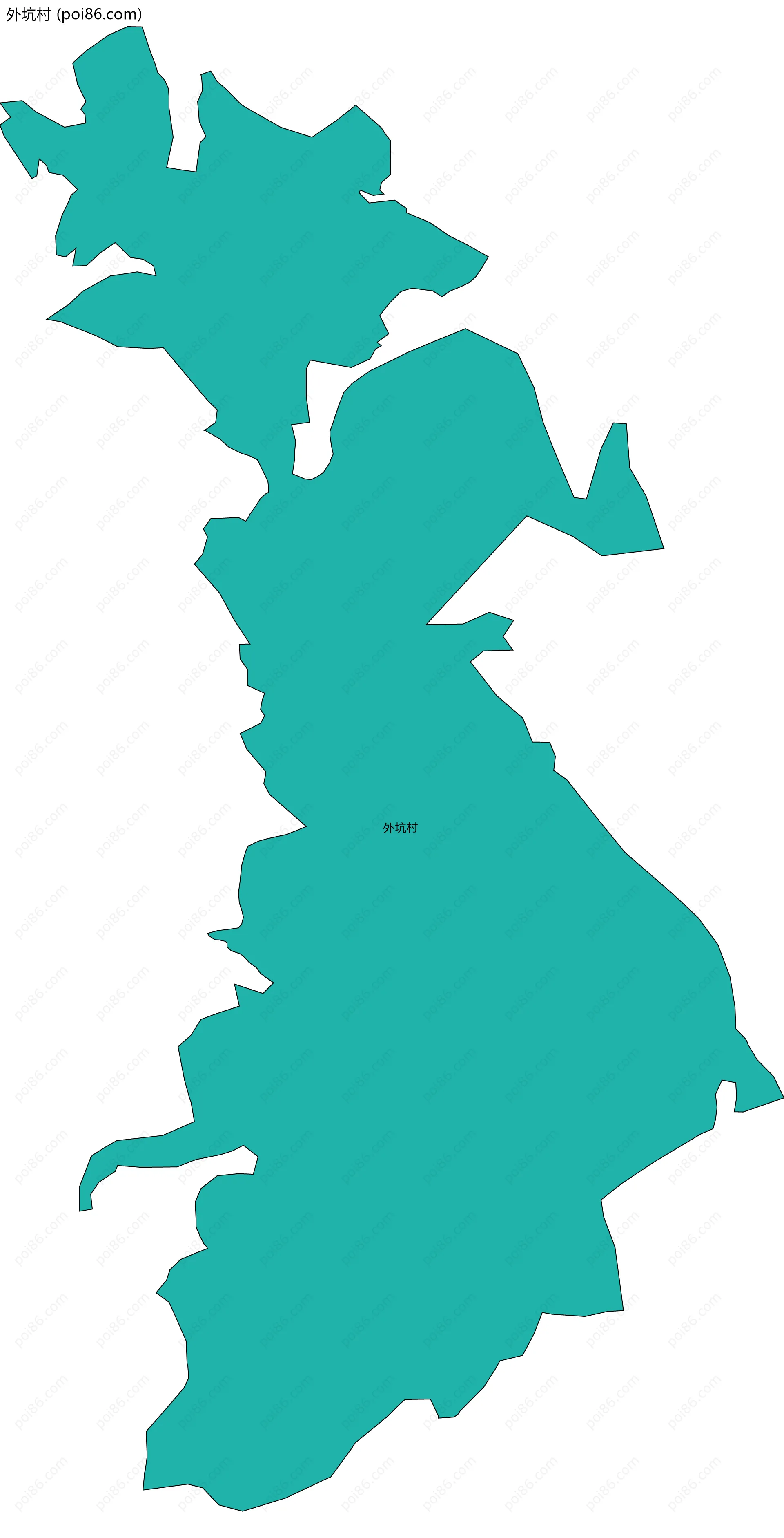 外坑村边界地图