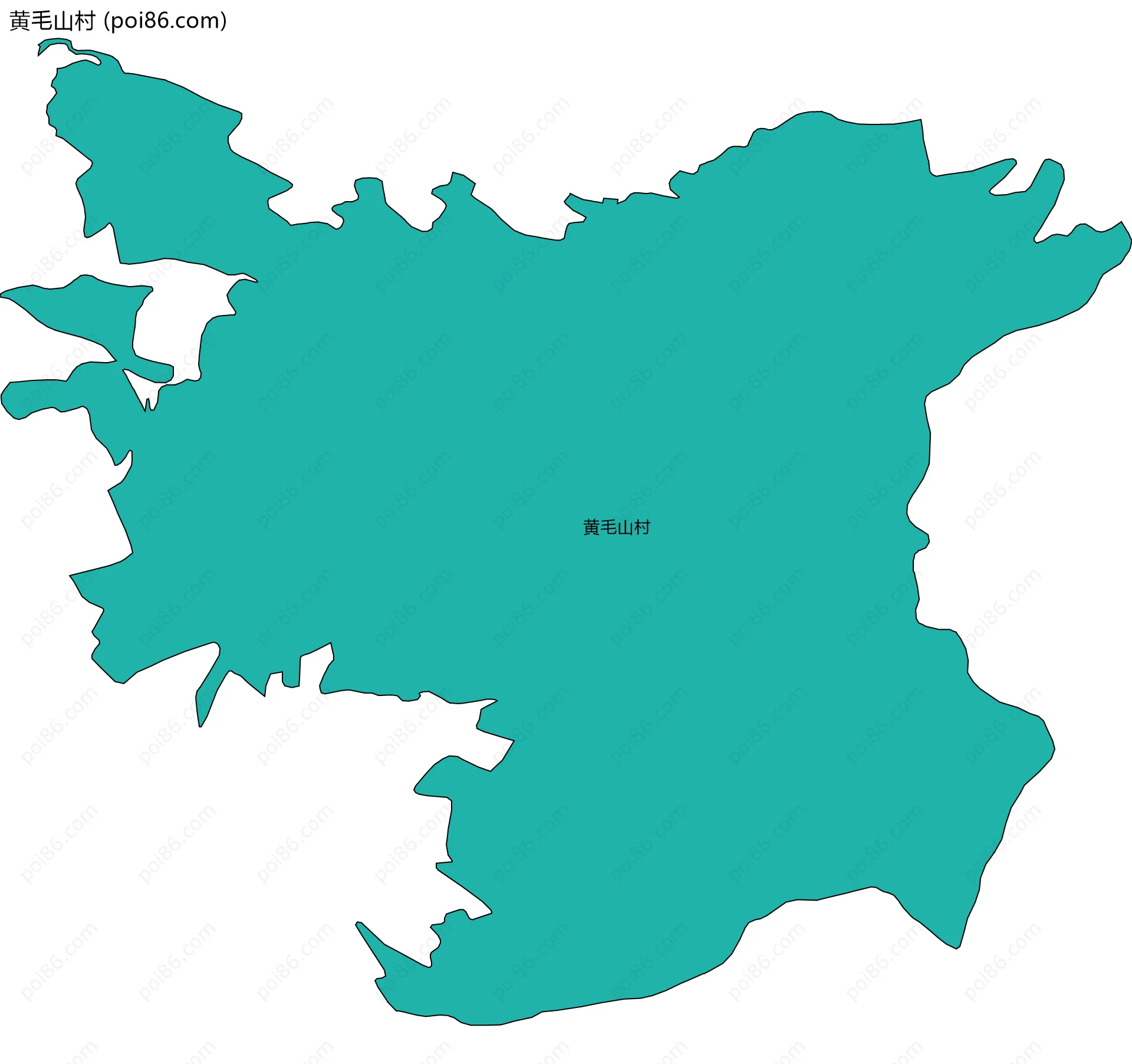 黄毛山村边界地图