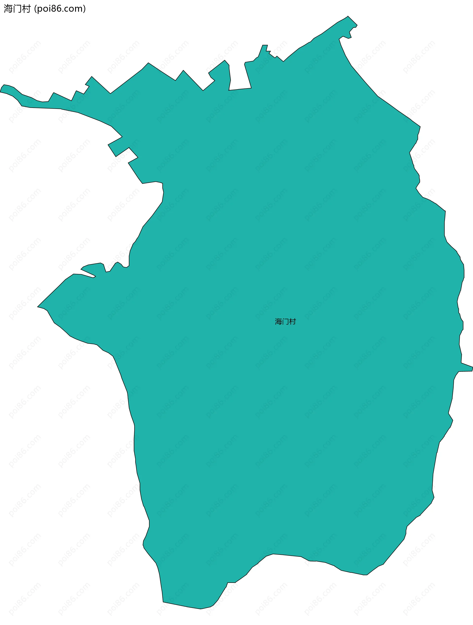海门村边界地图
