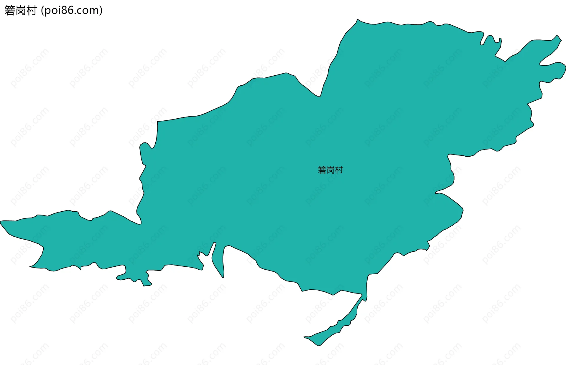 箬岗村边界地图