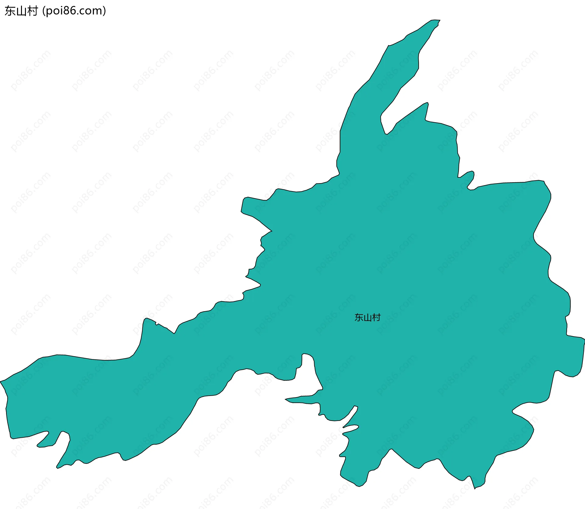 东山村边界地图