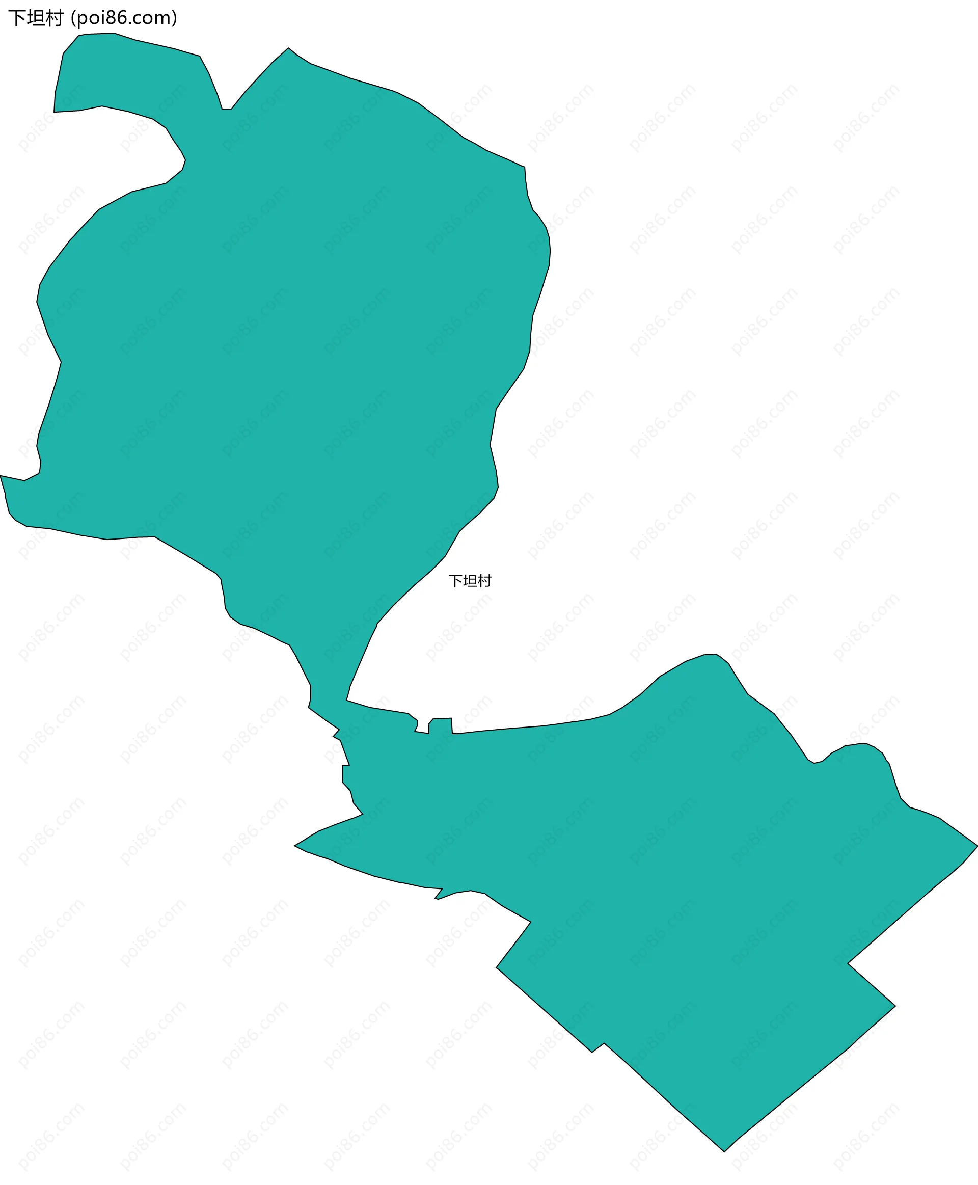 下坦村边界地图