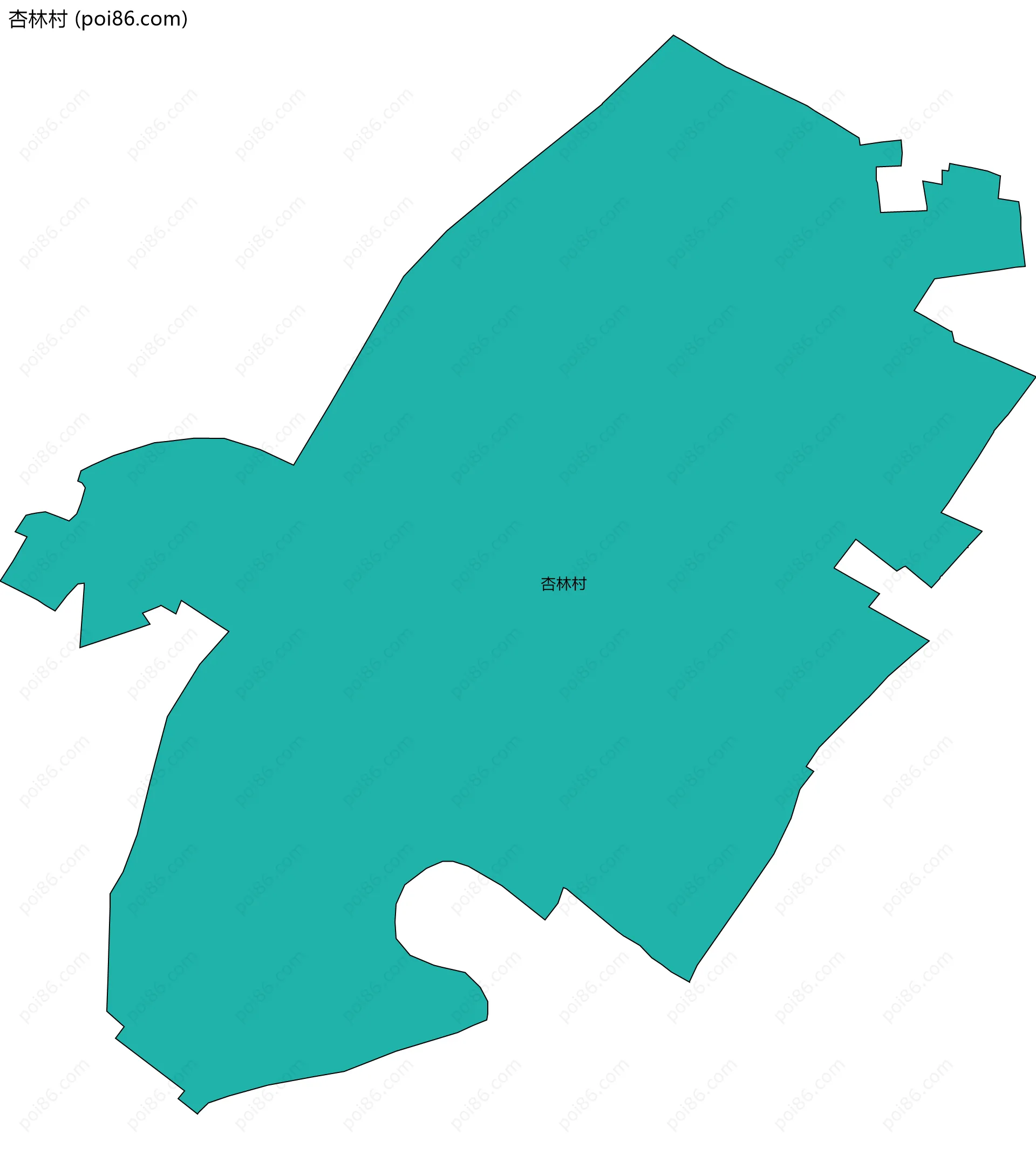 杏林村边界地图