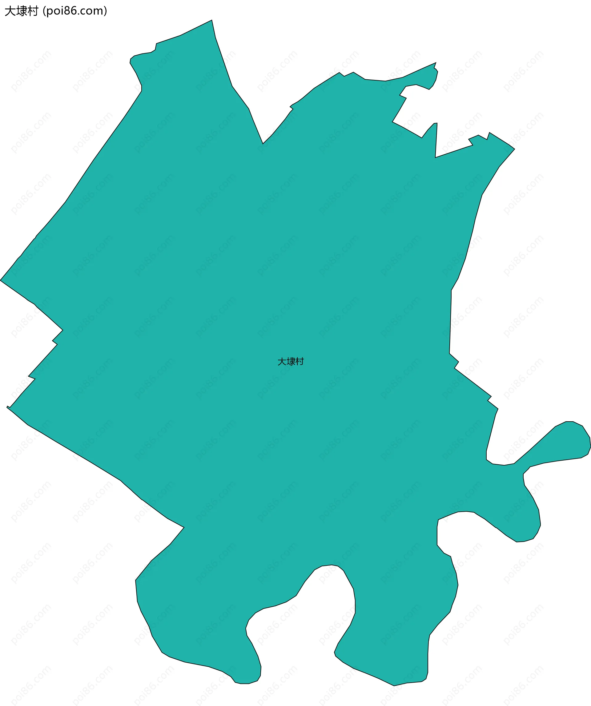 大埭村边界地图