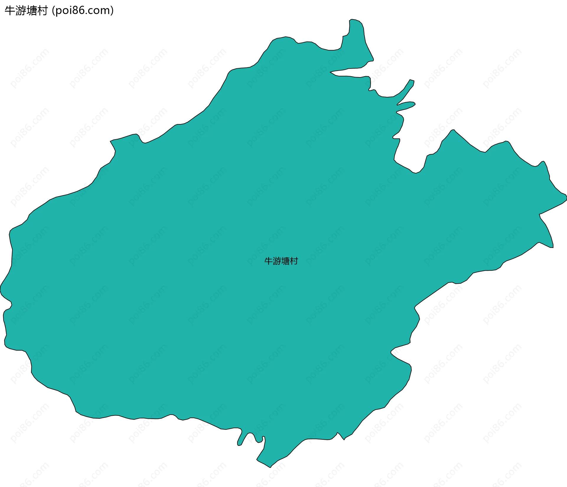 牛游塘村边界地图