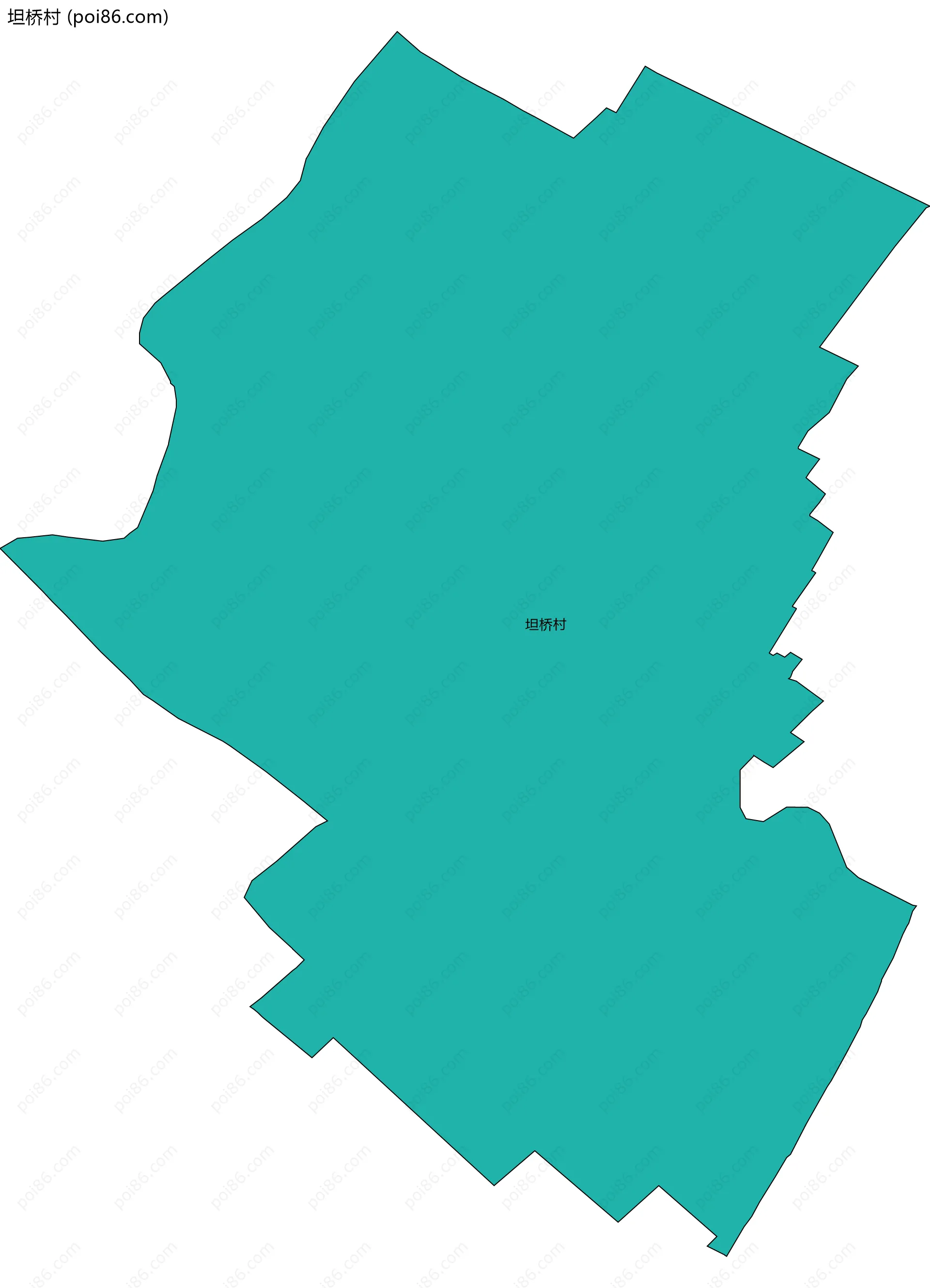 坦桥村边界地图