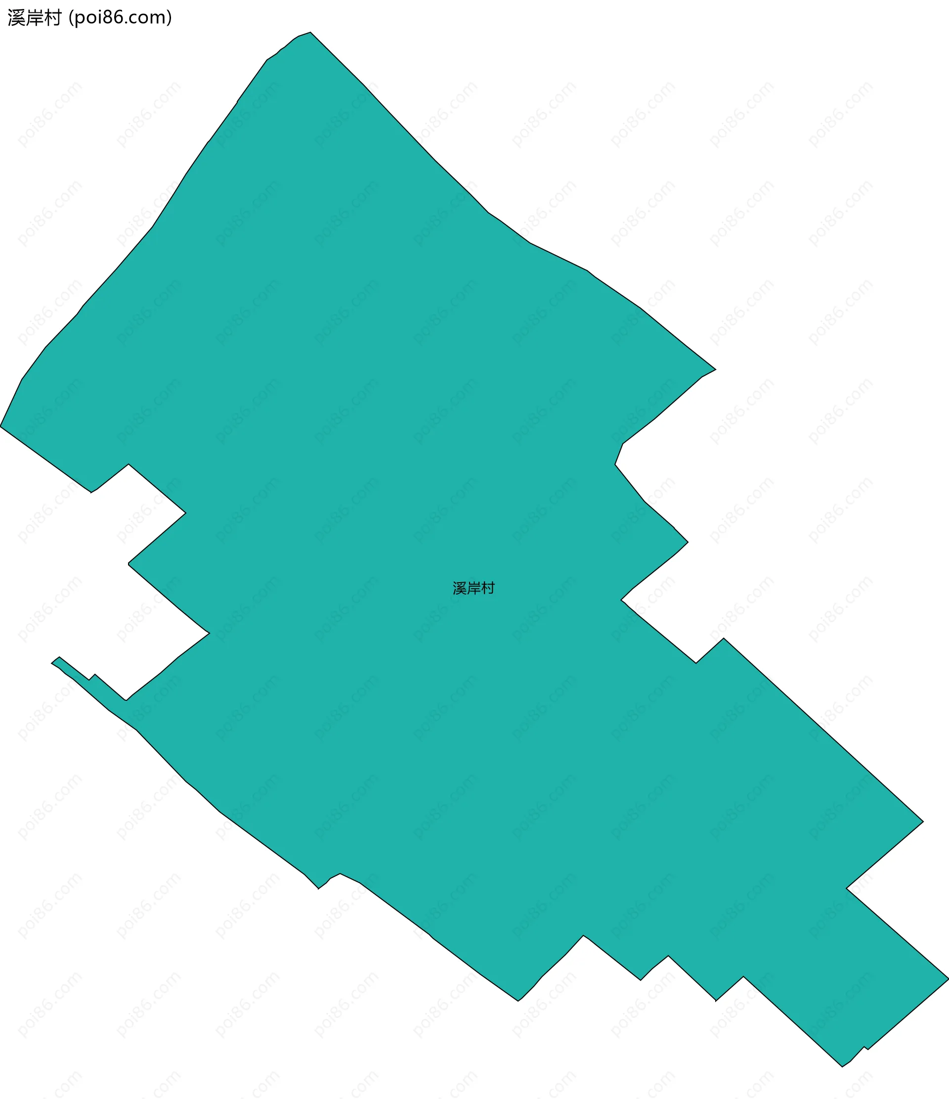 溪岸村边界地图