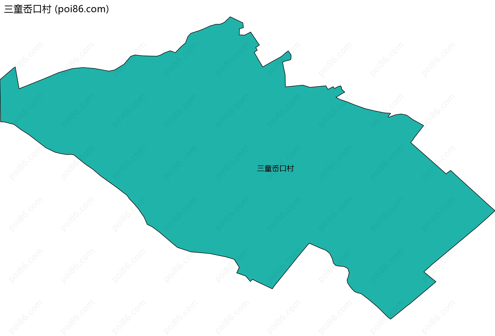 三童岙口村边界地图