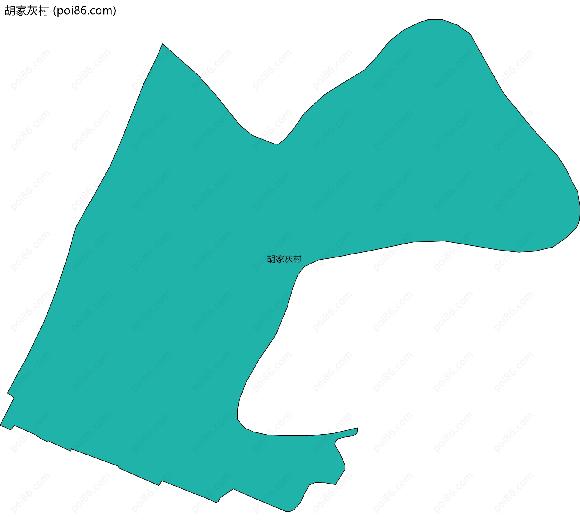 胡家灰村边界地图