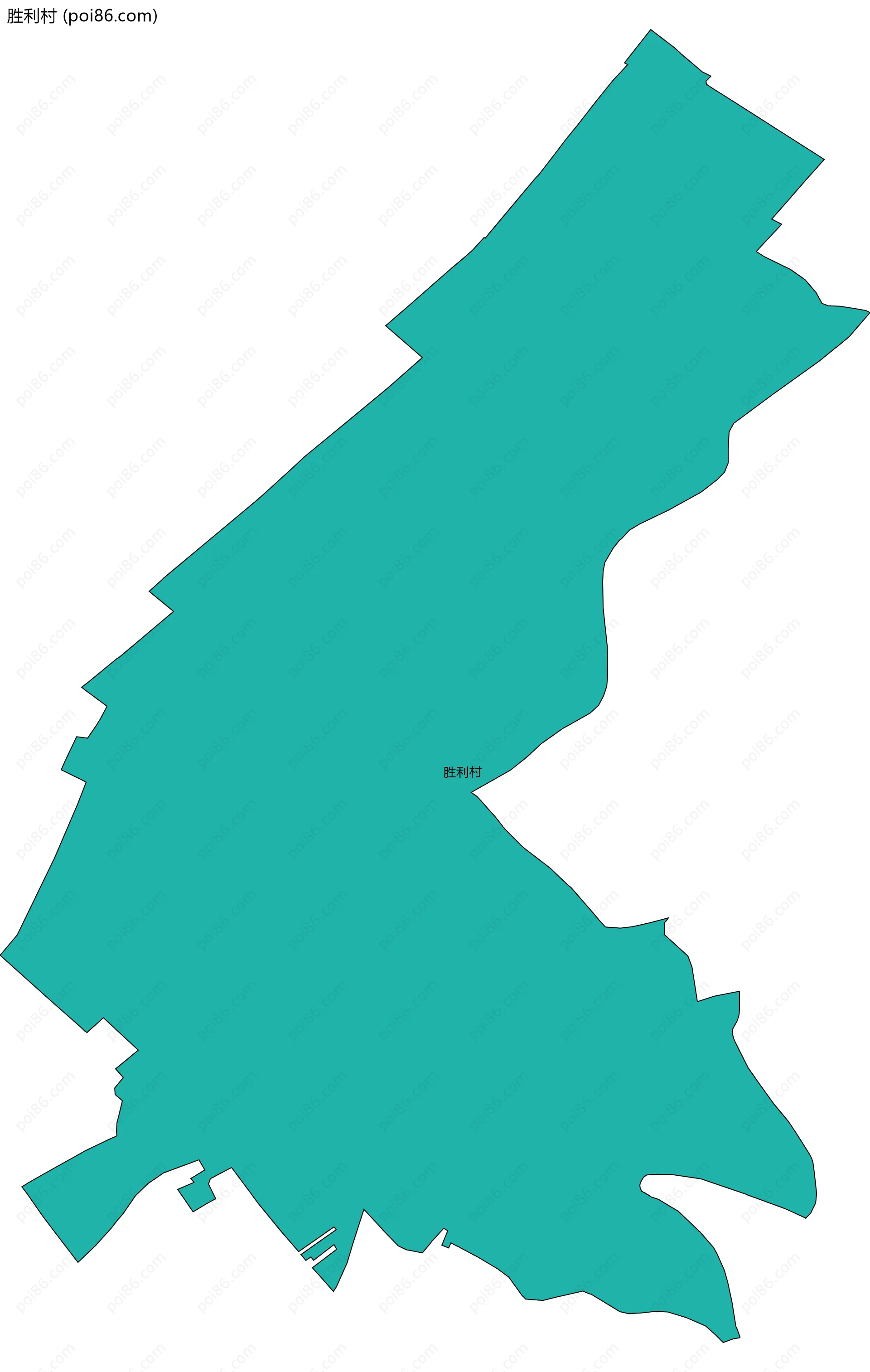 胜利村边界地图