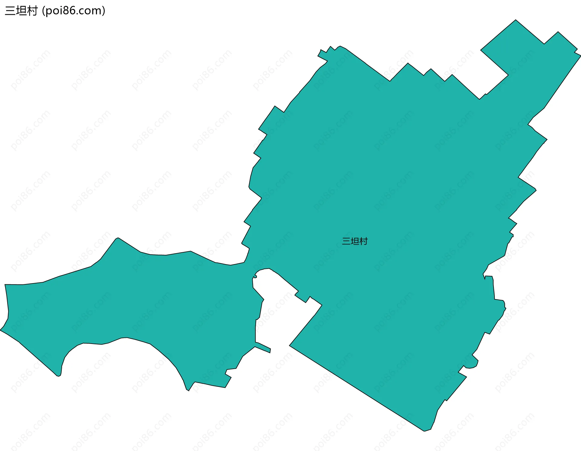 三坦村边界地图