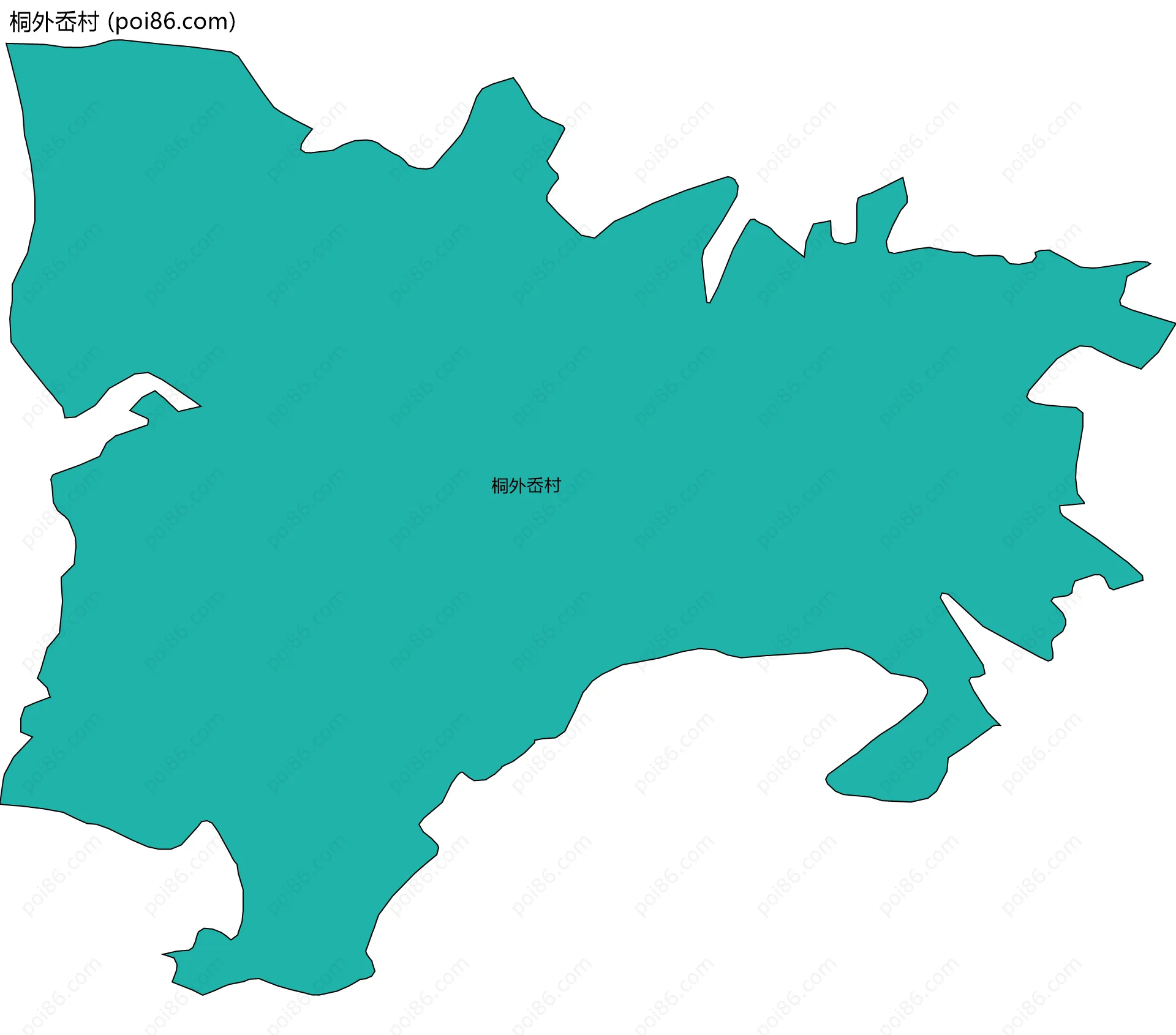 桐外岙村边界地图