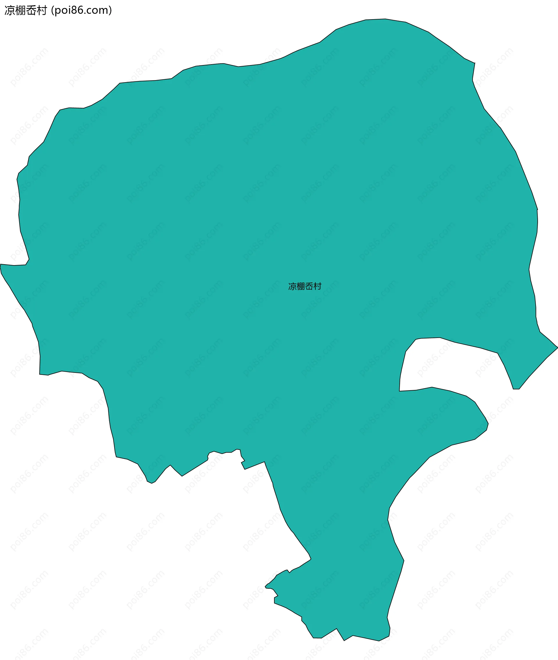 凉棚岙村边界地图