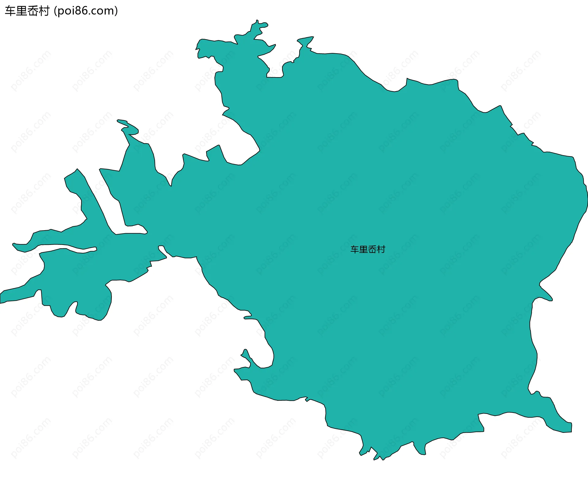 车里岙村边界地图