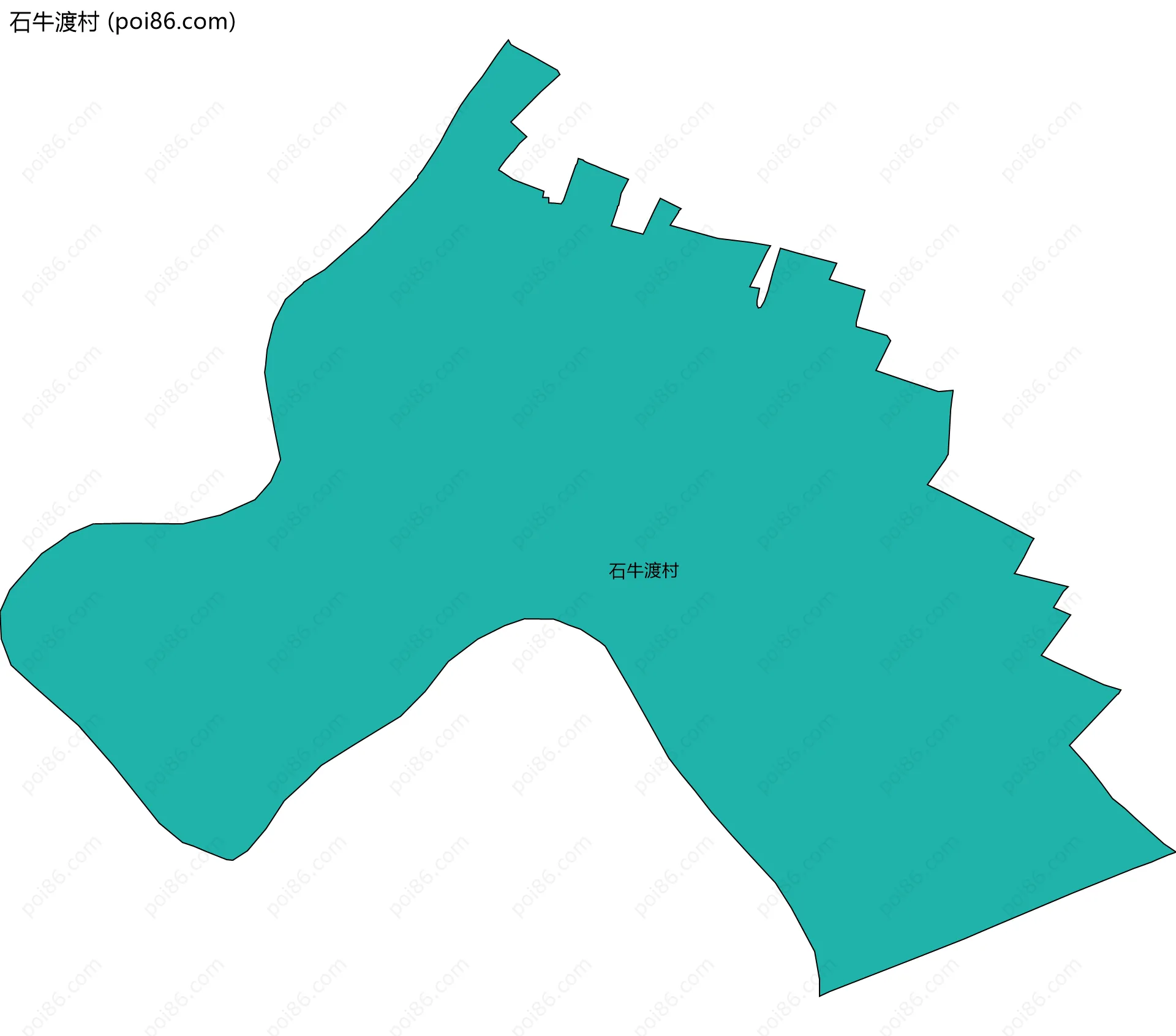 石牛渡村边界地图