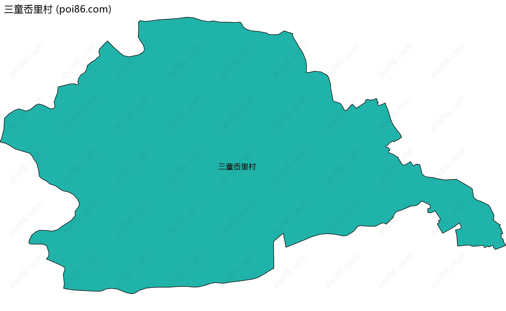 三童岙里村边界地图