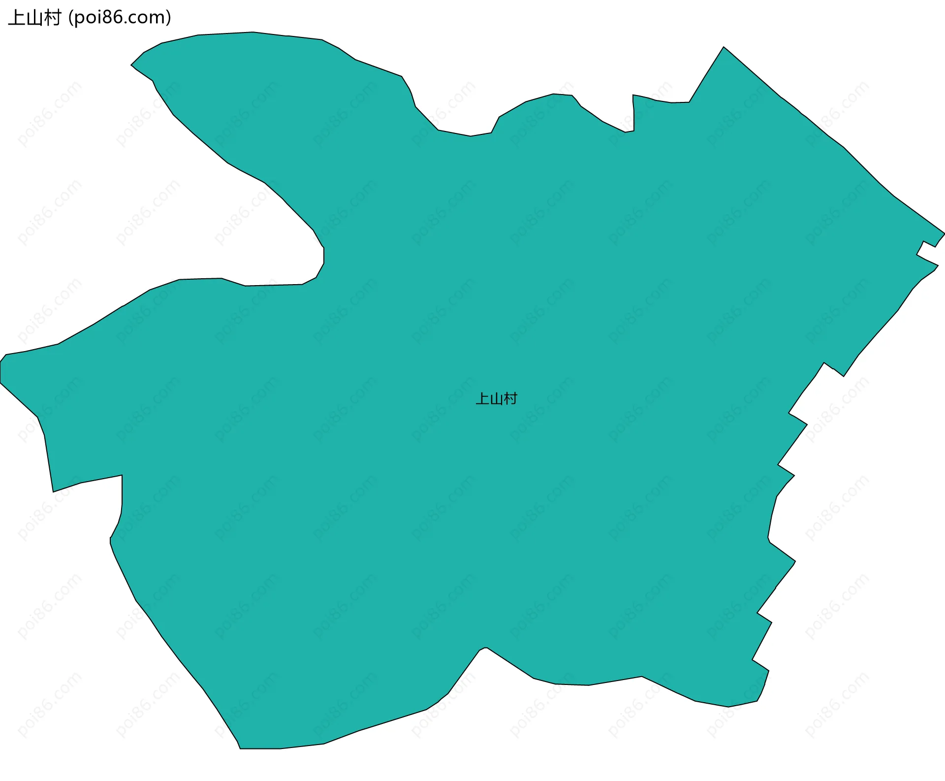 上山村边界地图