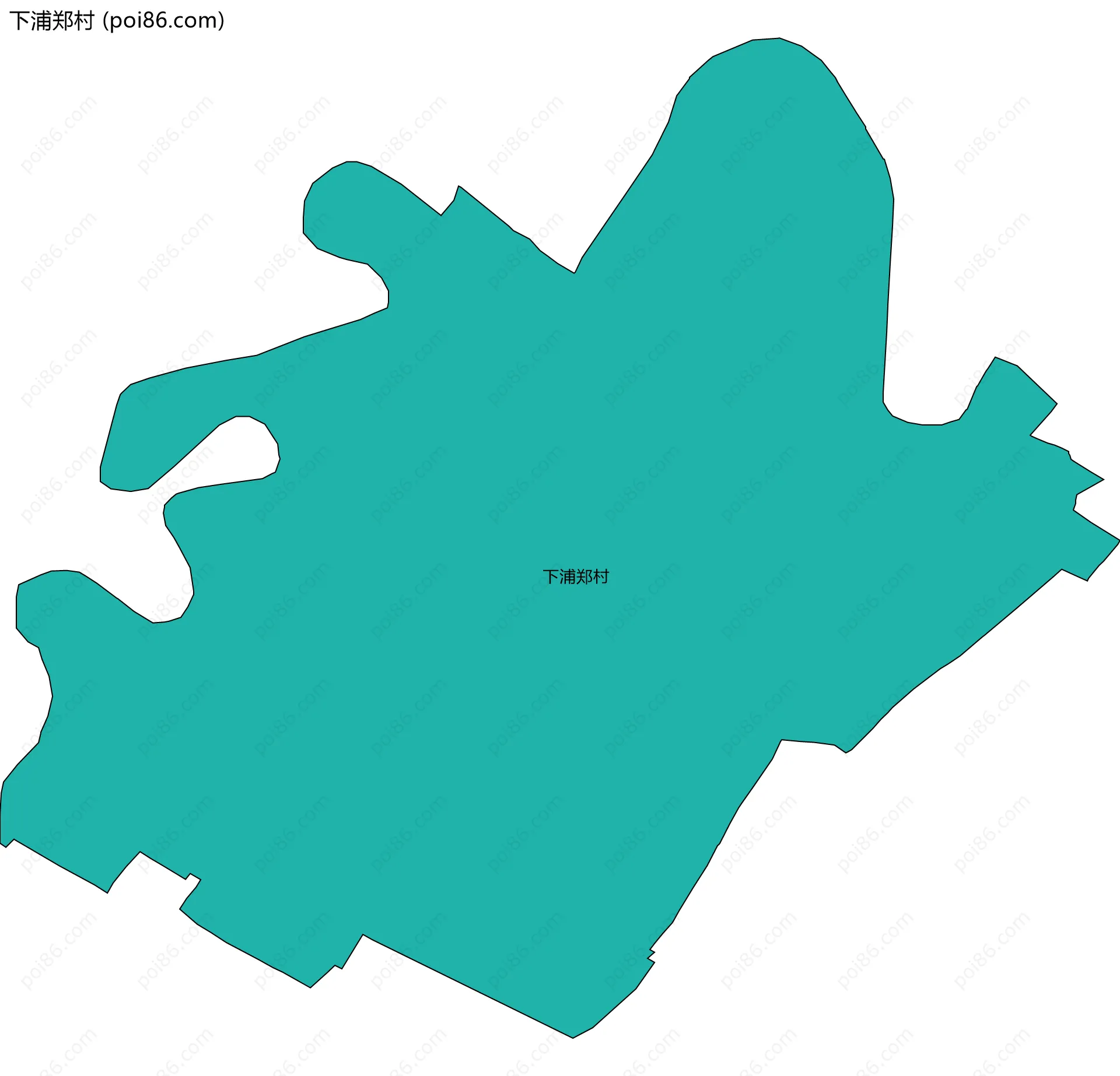 下浦郑村边界地图