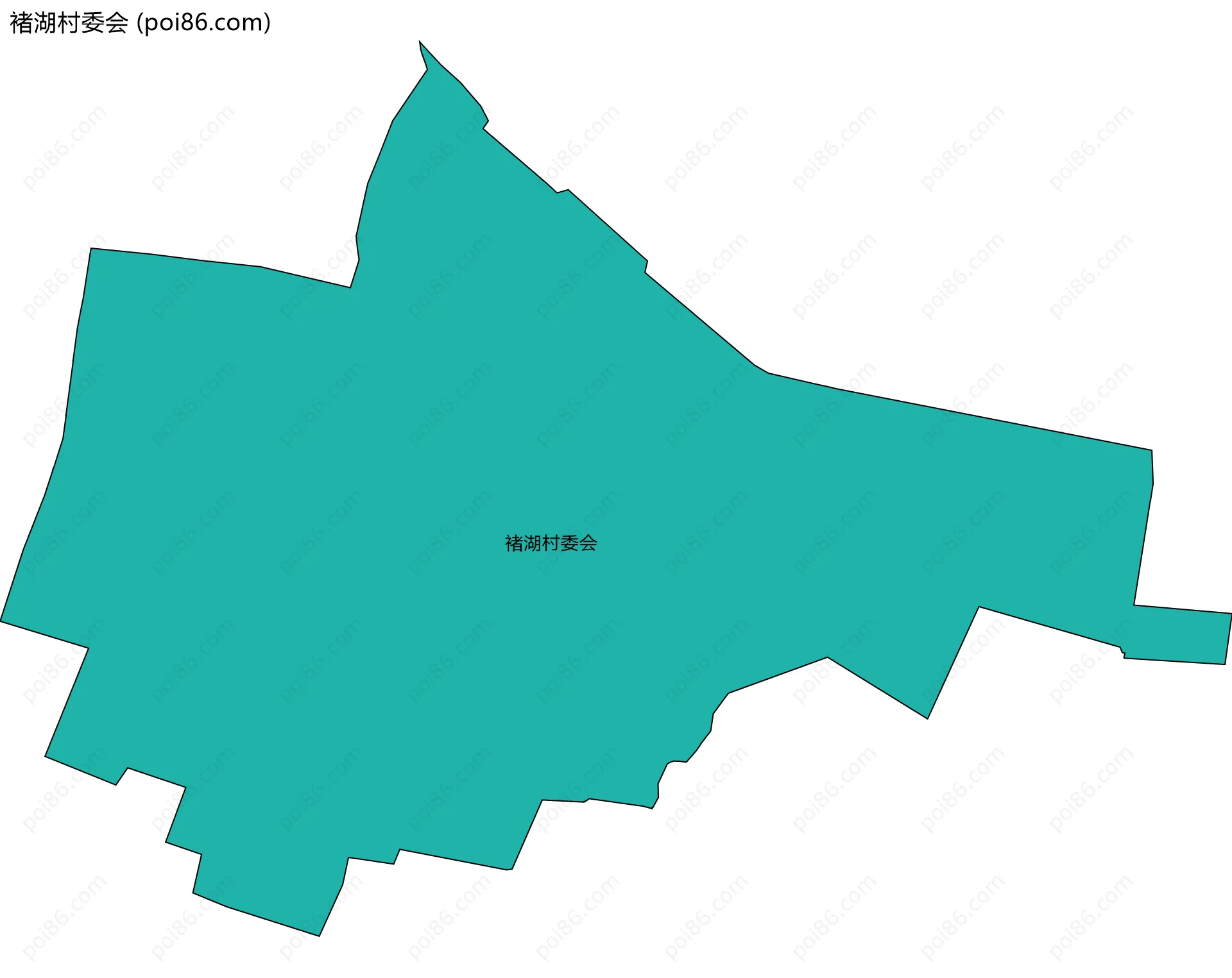褚湖村委会边界地图