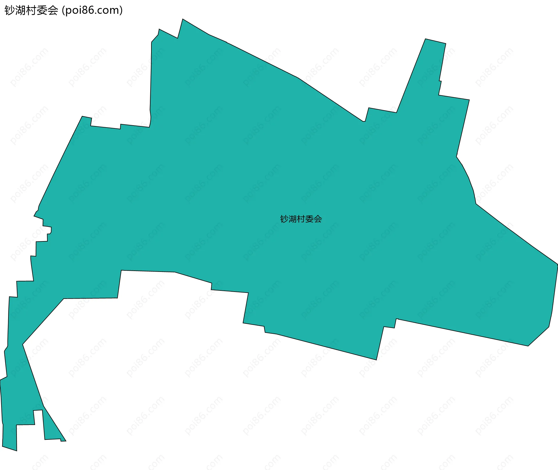 钞湖村委会边界地图