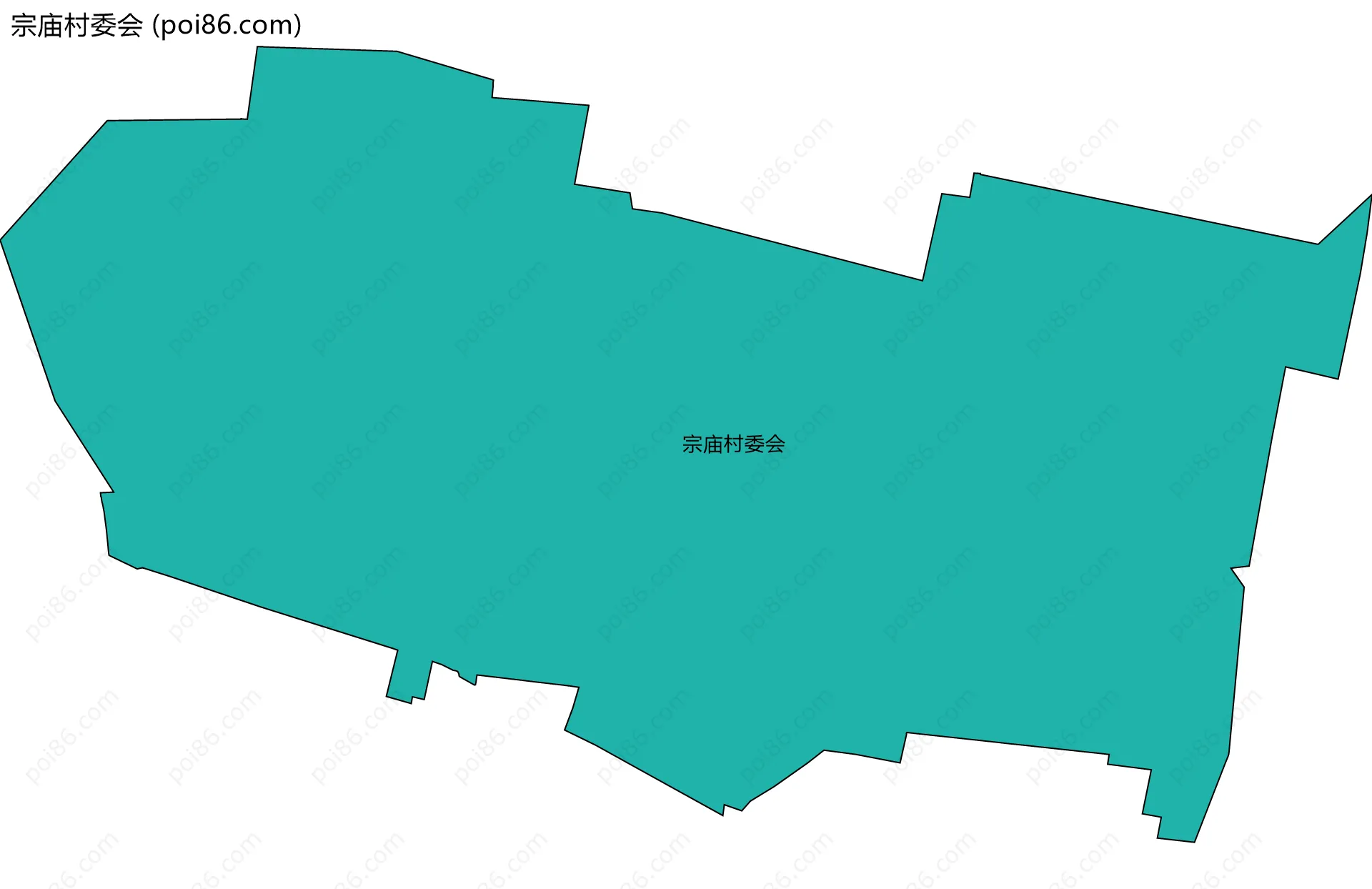 宗庙村委会边界地图