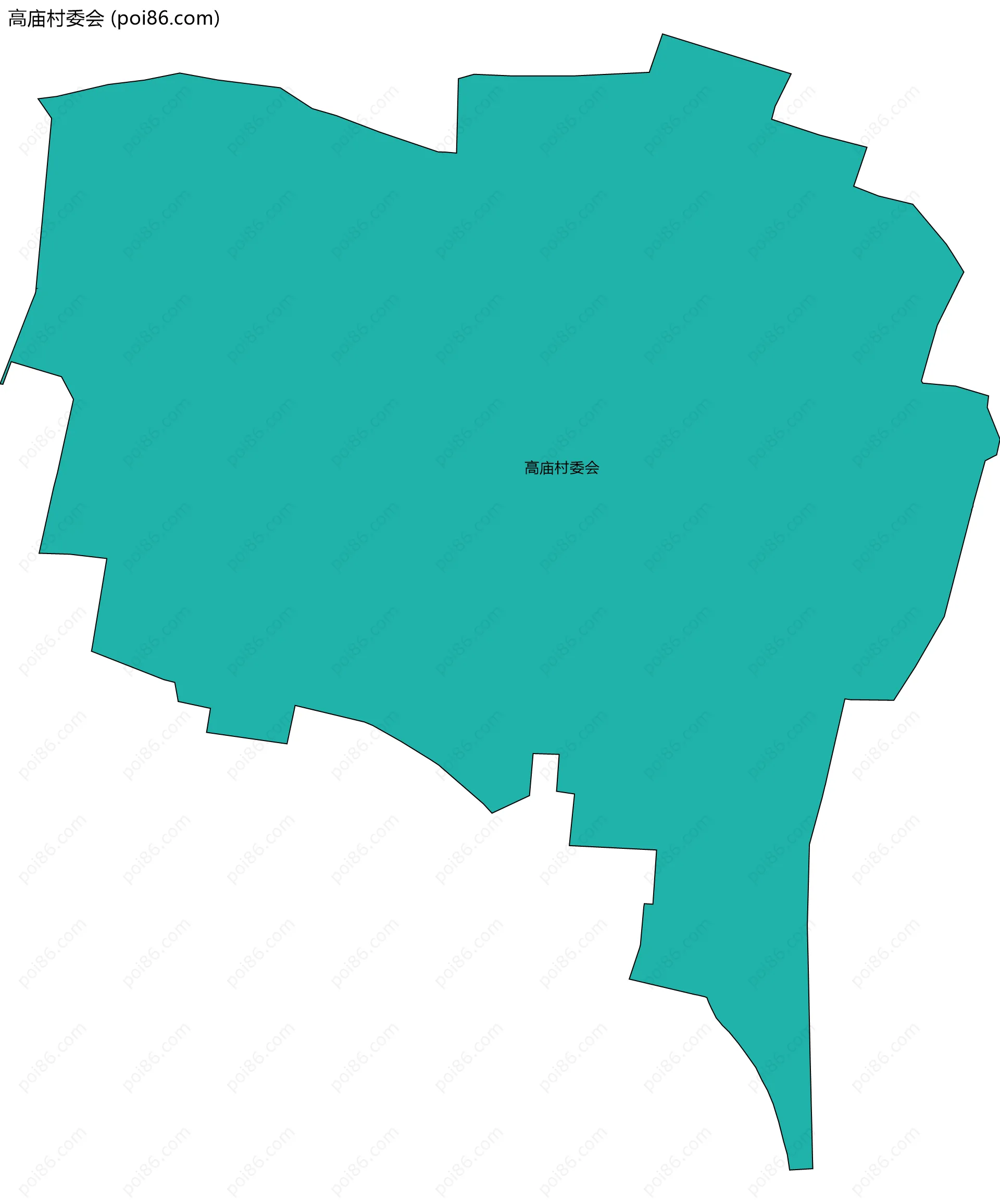 高庙村委会边界地图
