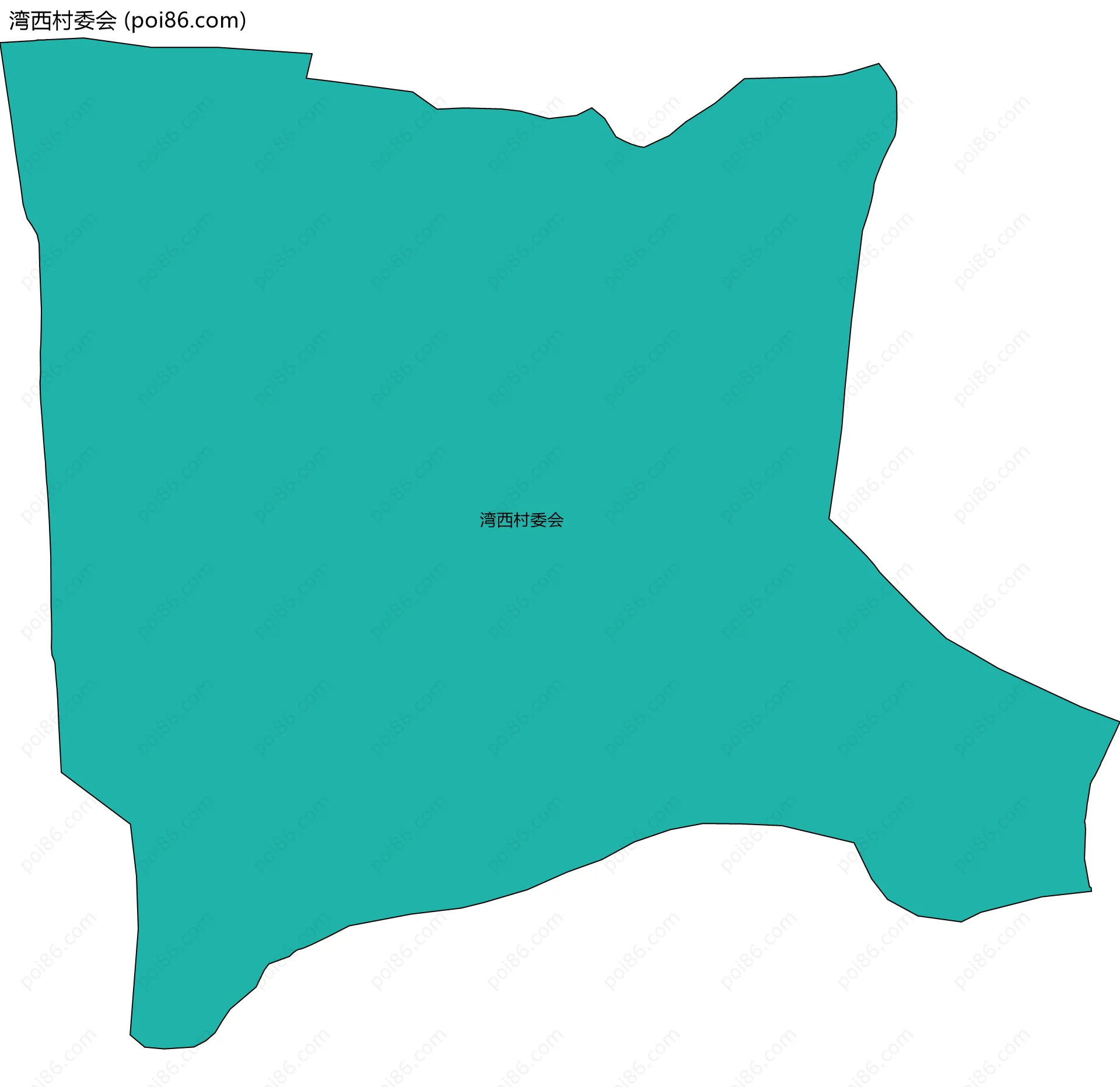 湾西村委会边界地图
