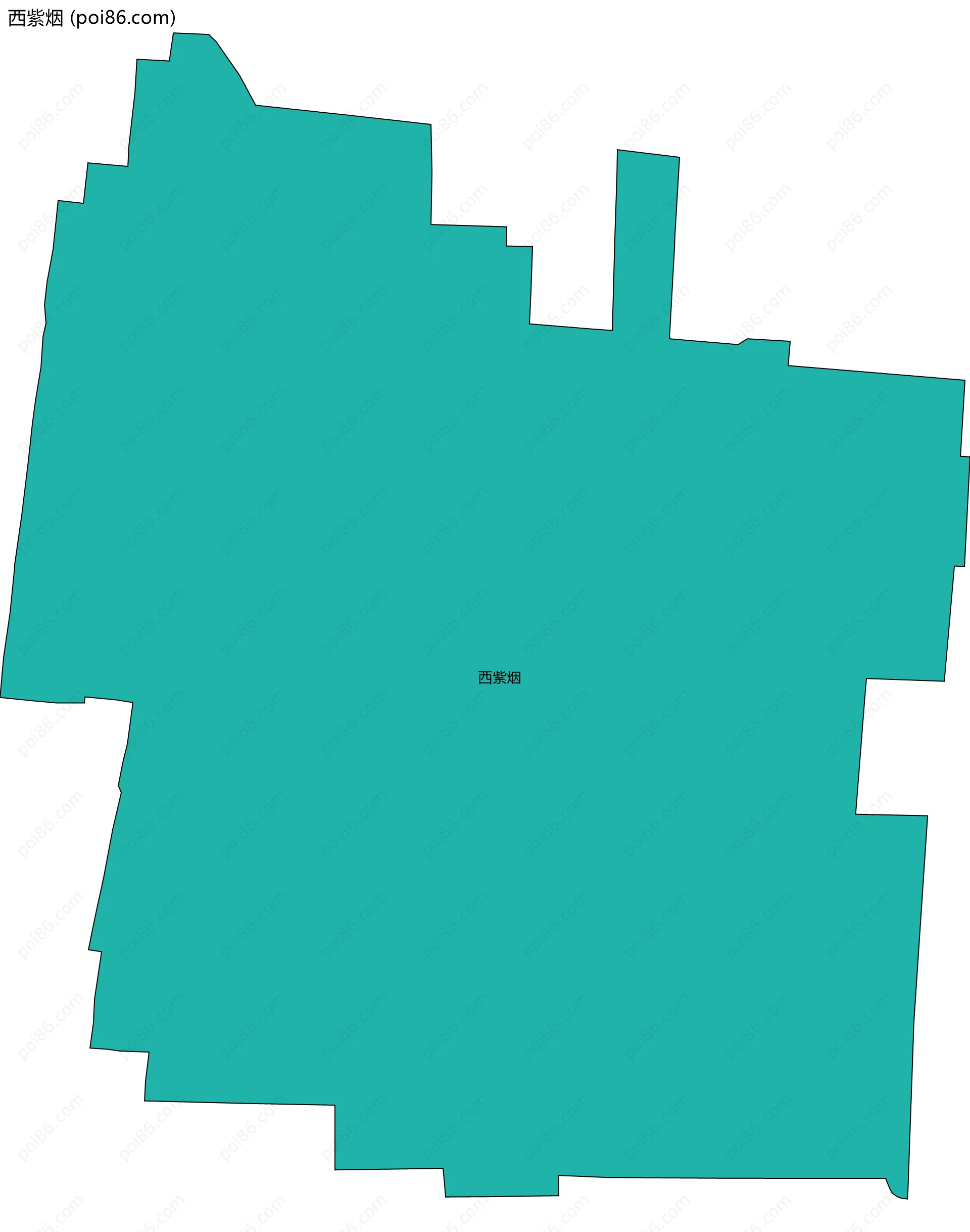西紫烟边界地图