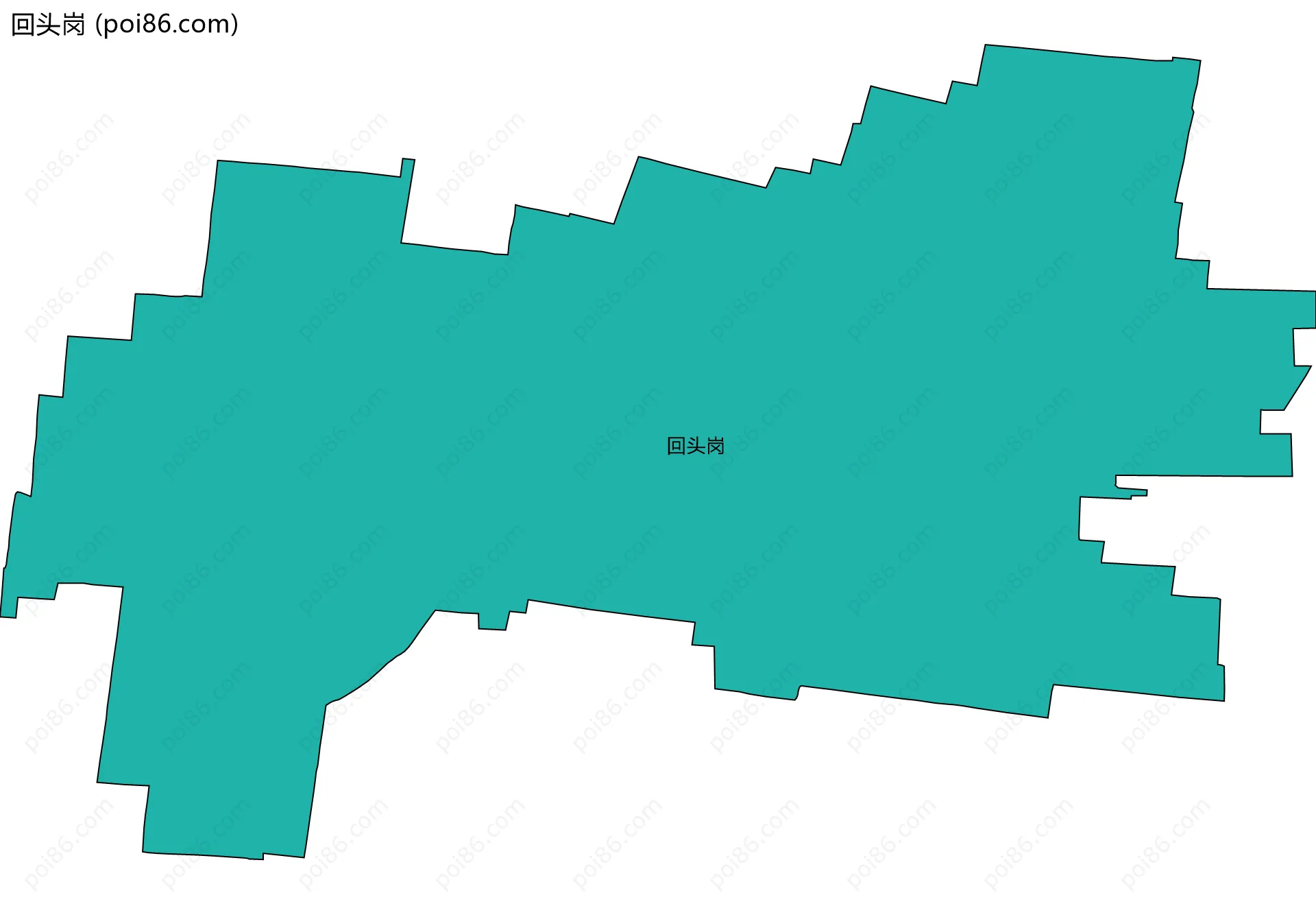 回头岗边界地图