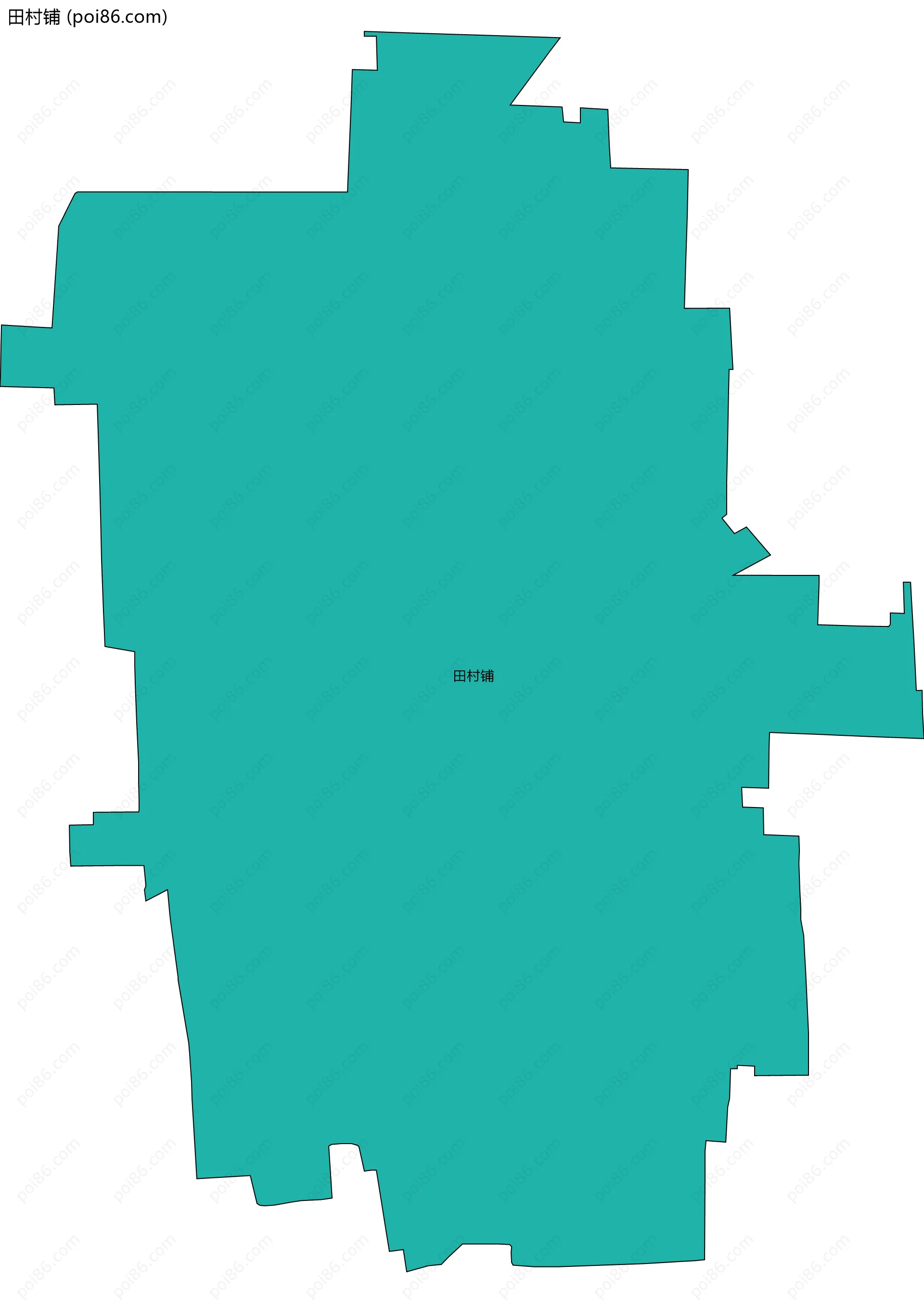 田村铺边界地图