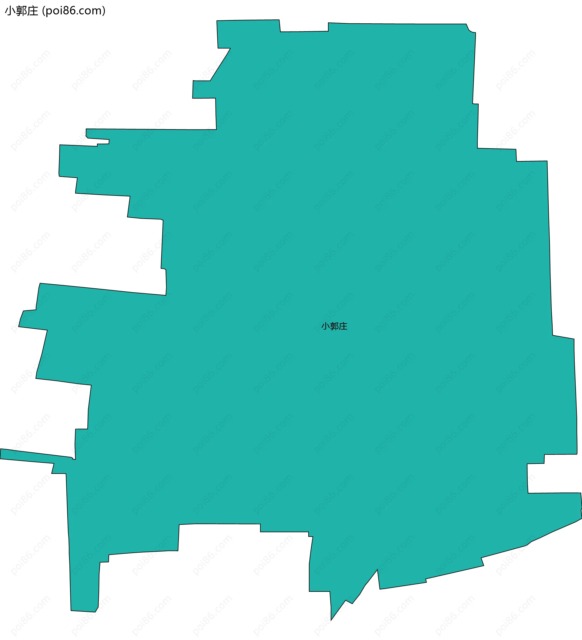 小郭庄边界地图