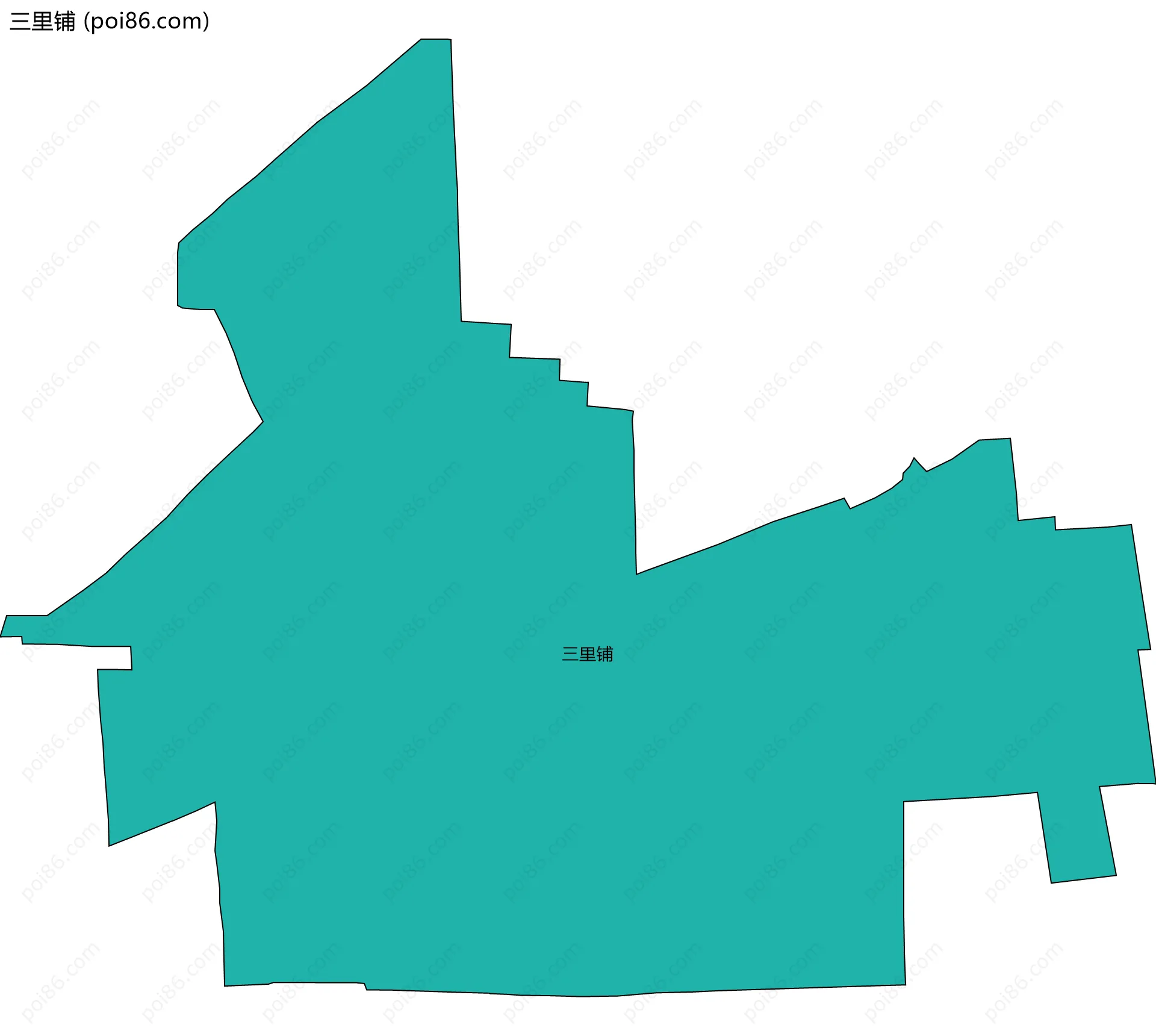 三里铺边界地图