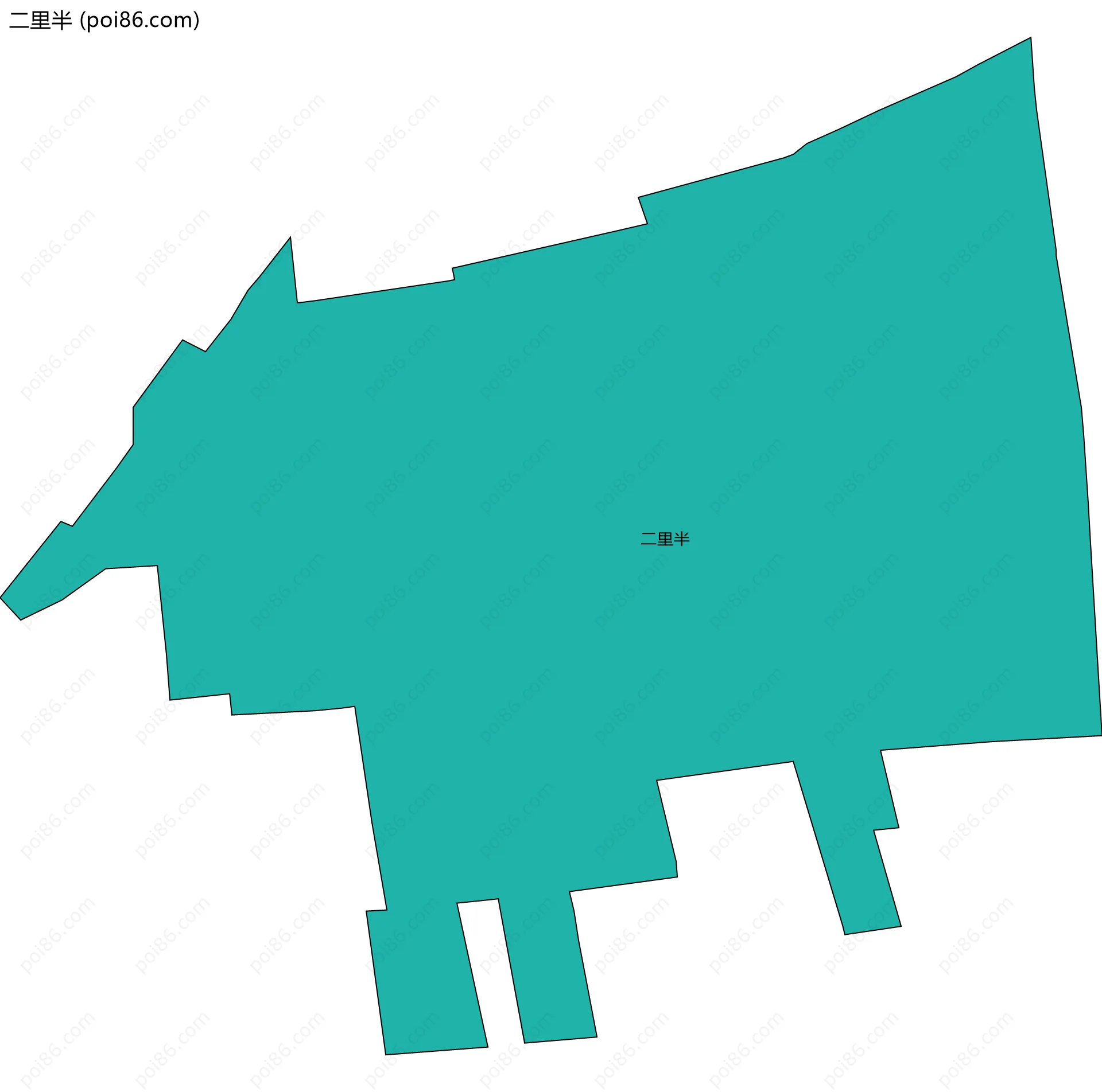 二里半边界地图