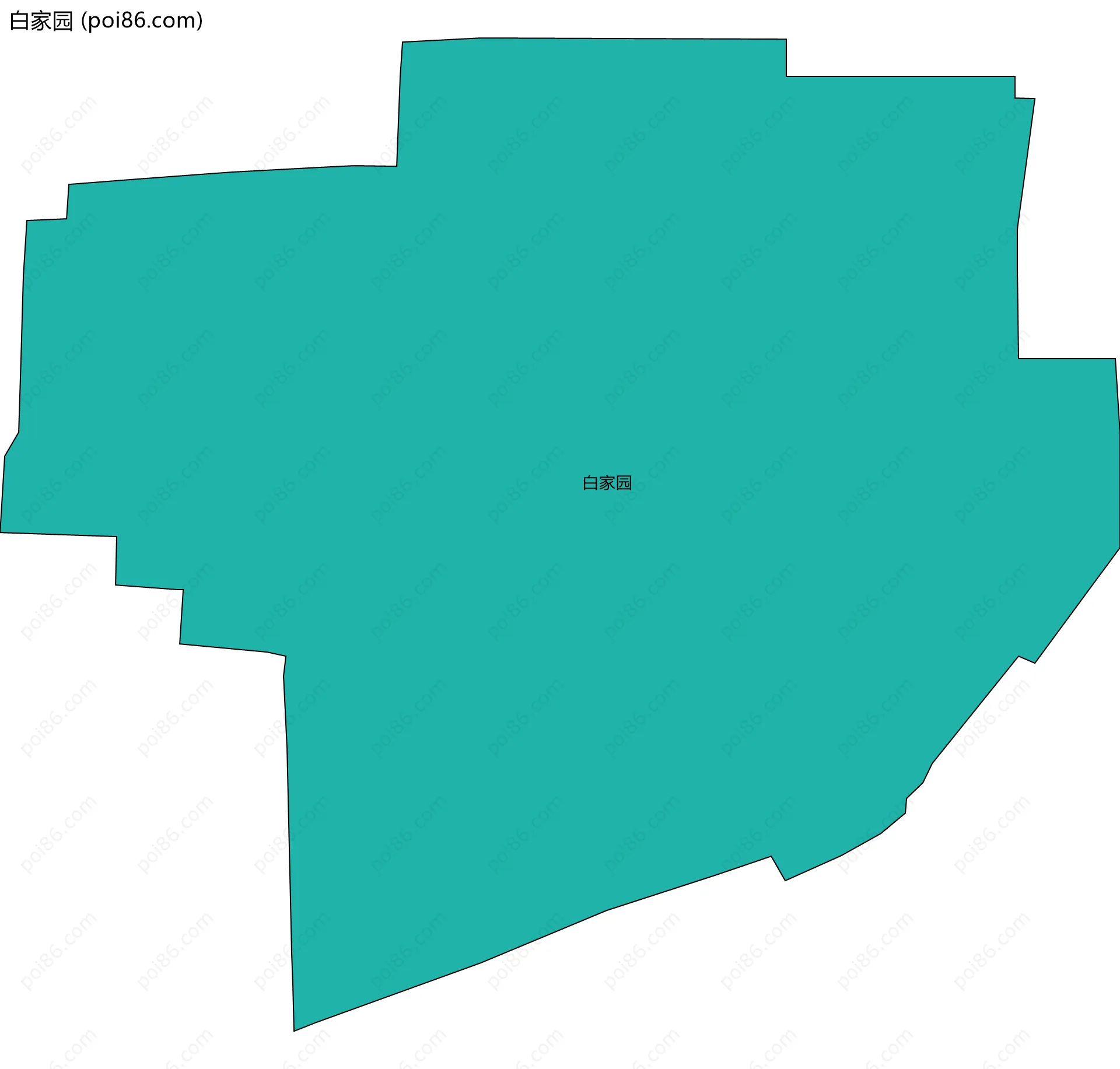 白家园边界地图