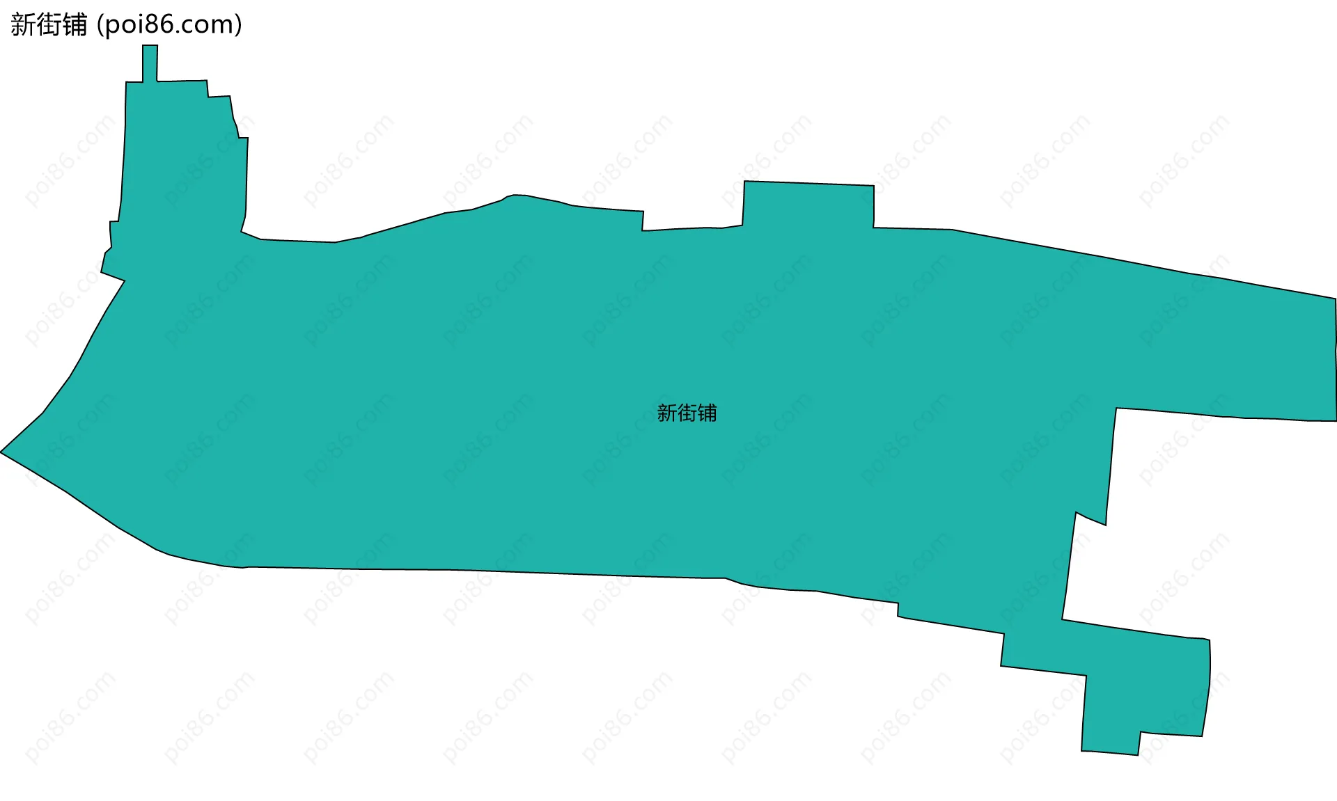 新街铺边界地图