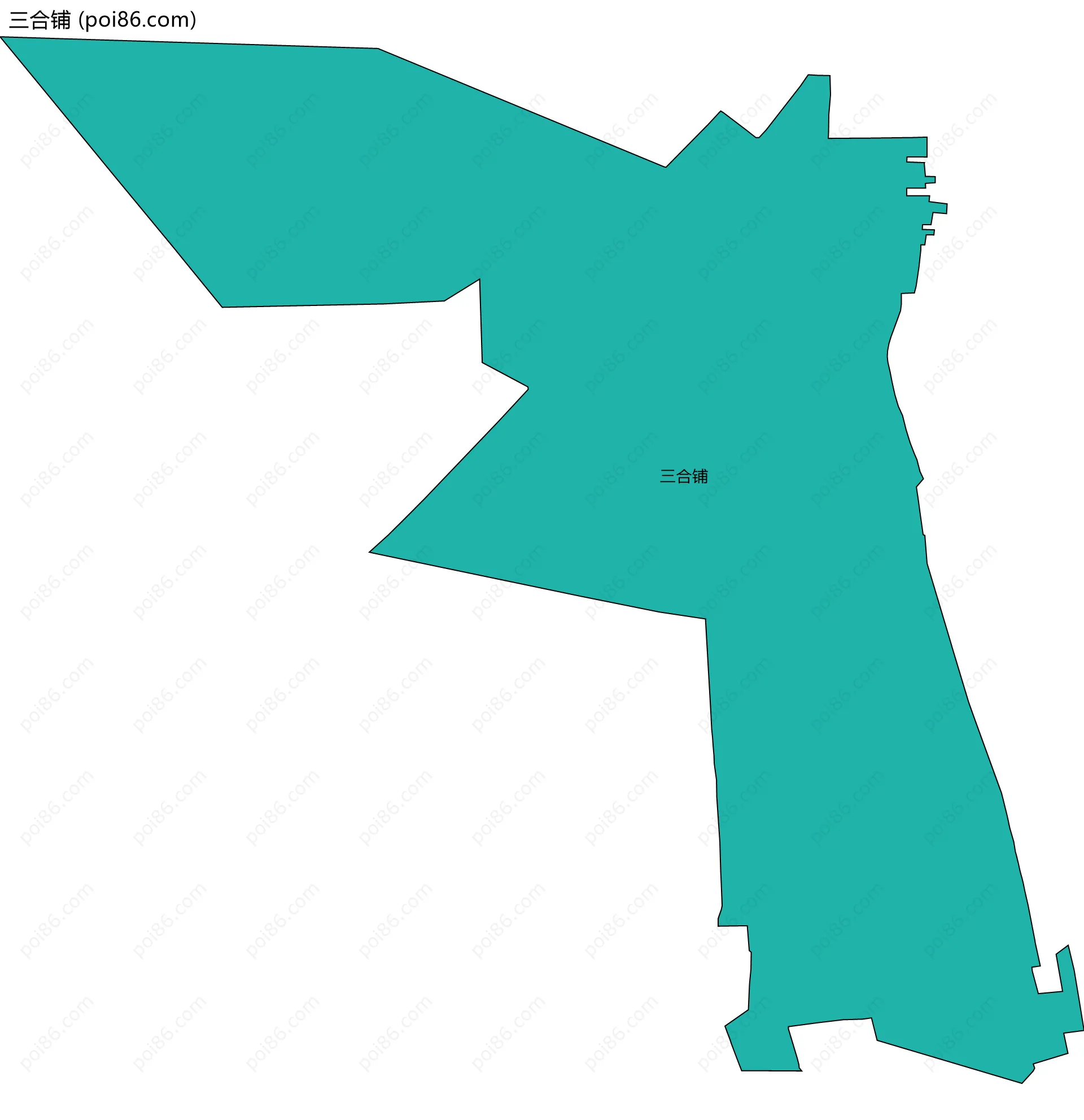 三合铺边界地图