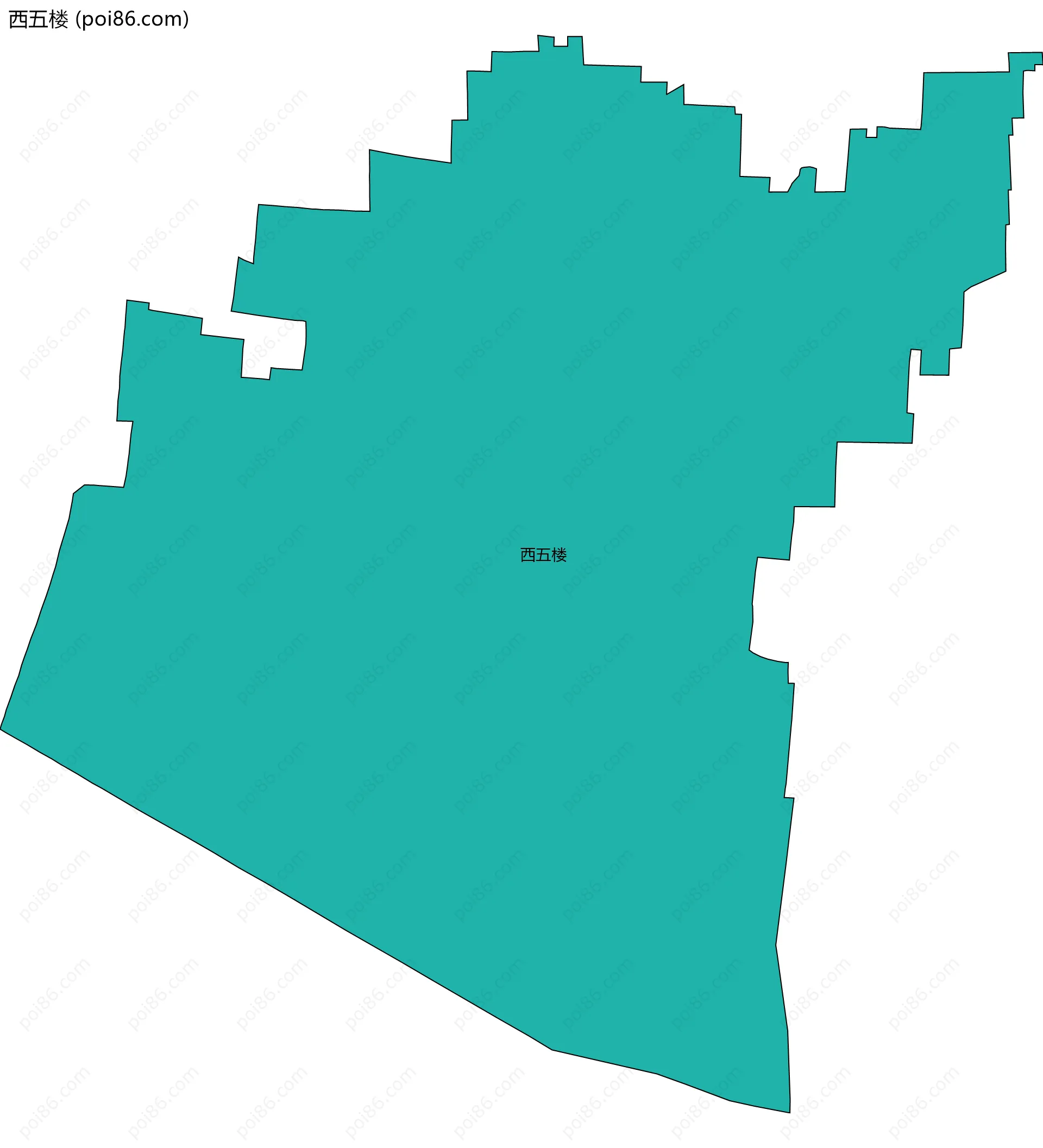 西五楼边界地图