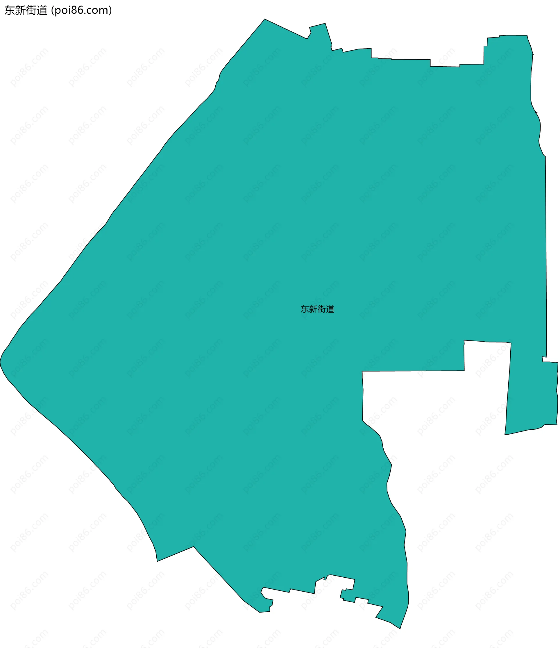 东新街道边界地图
