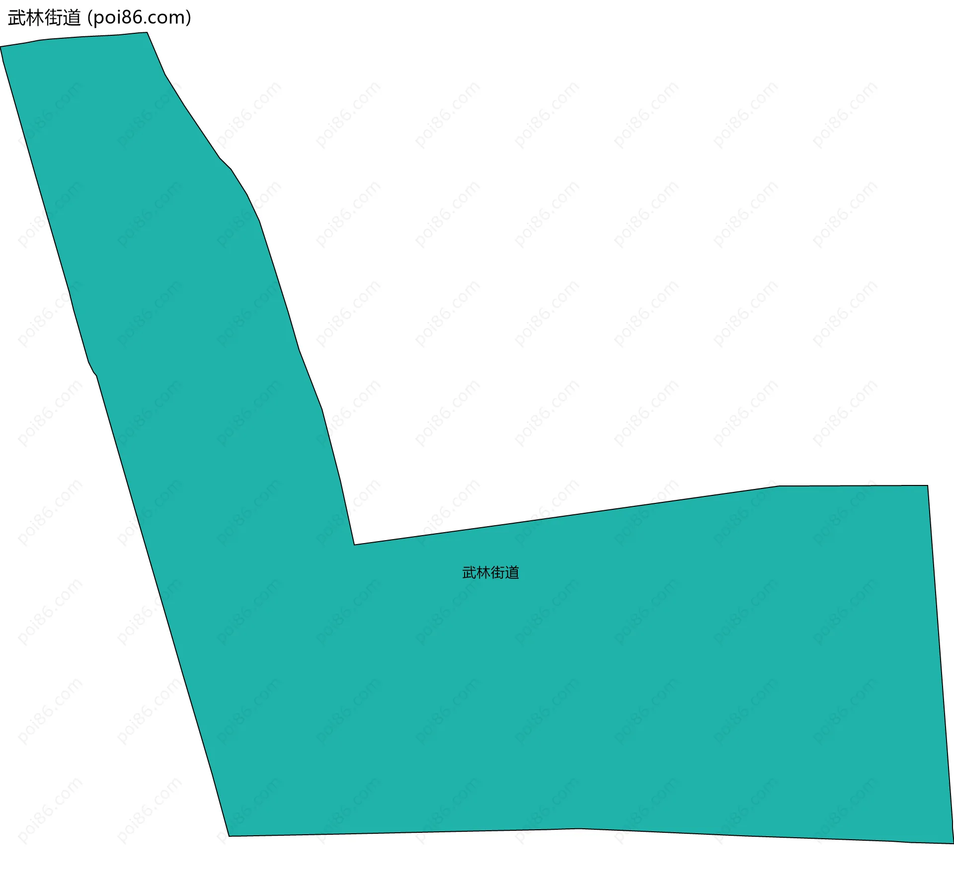 武林街道边界地图(五级行政区划)