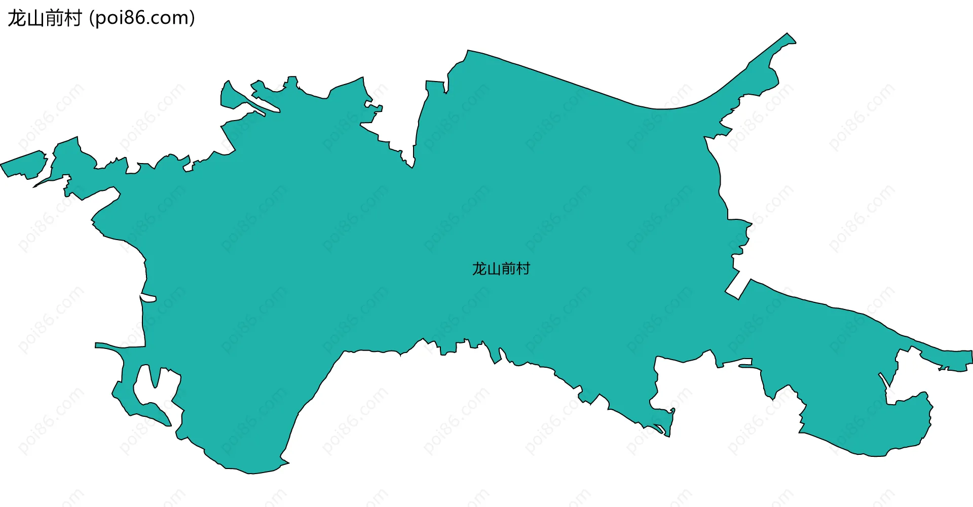 龙山前村边界地图