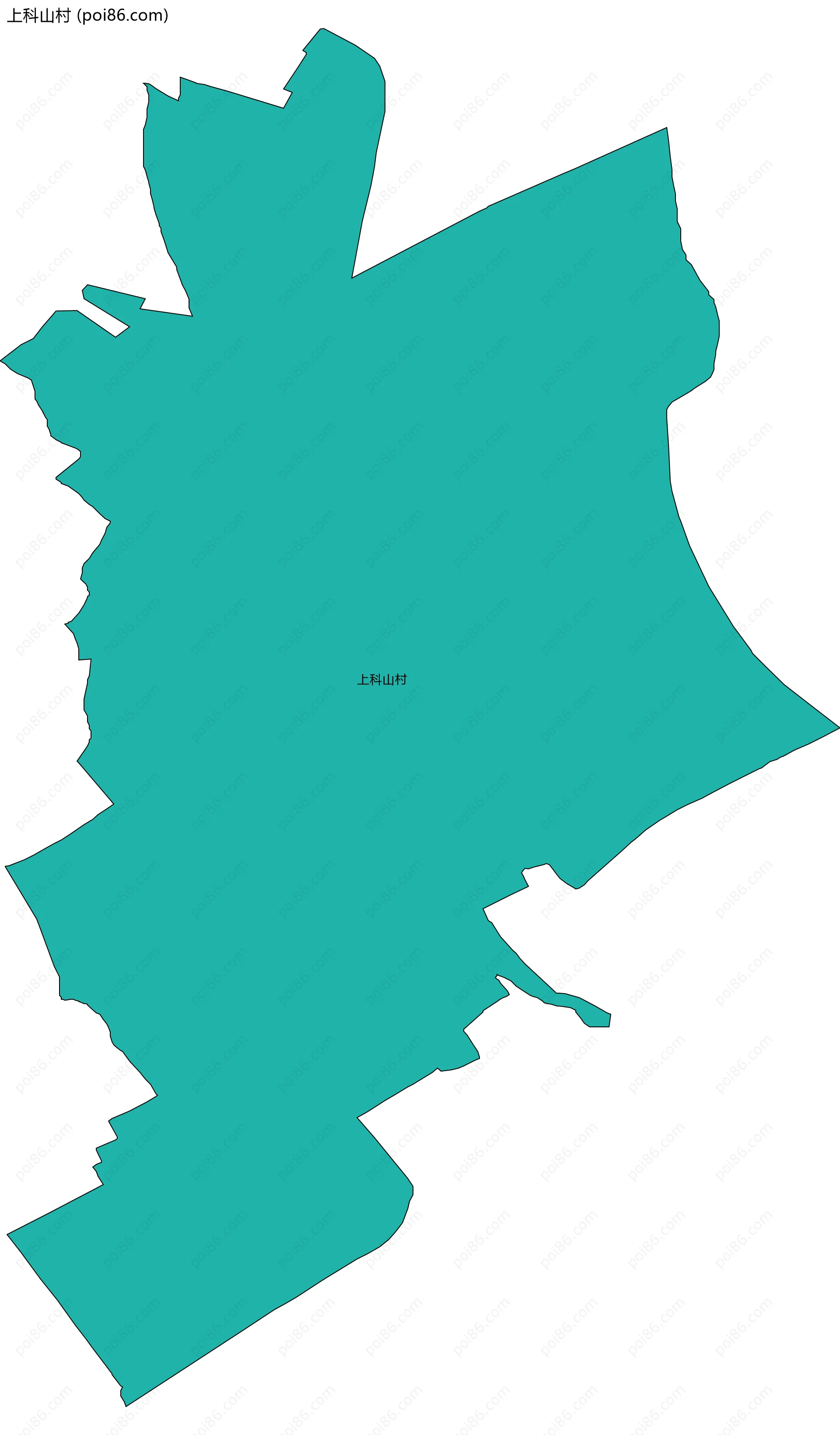 上科山村边界地图